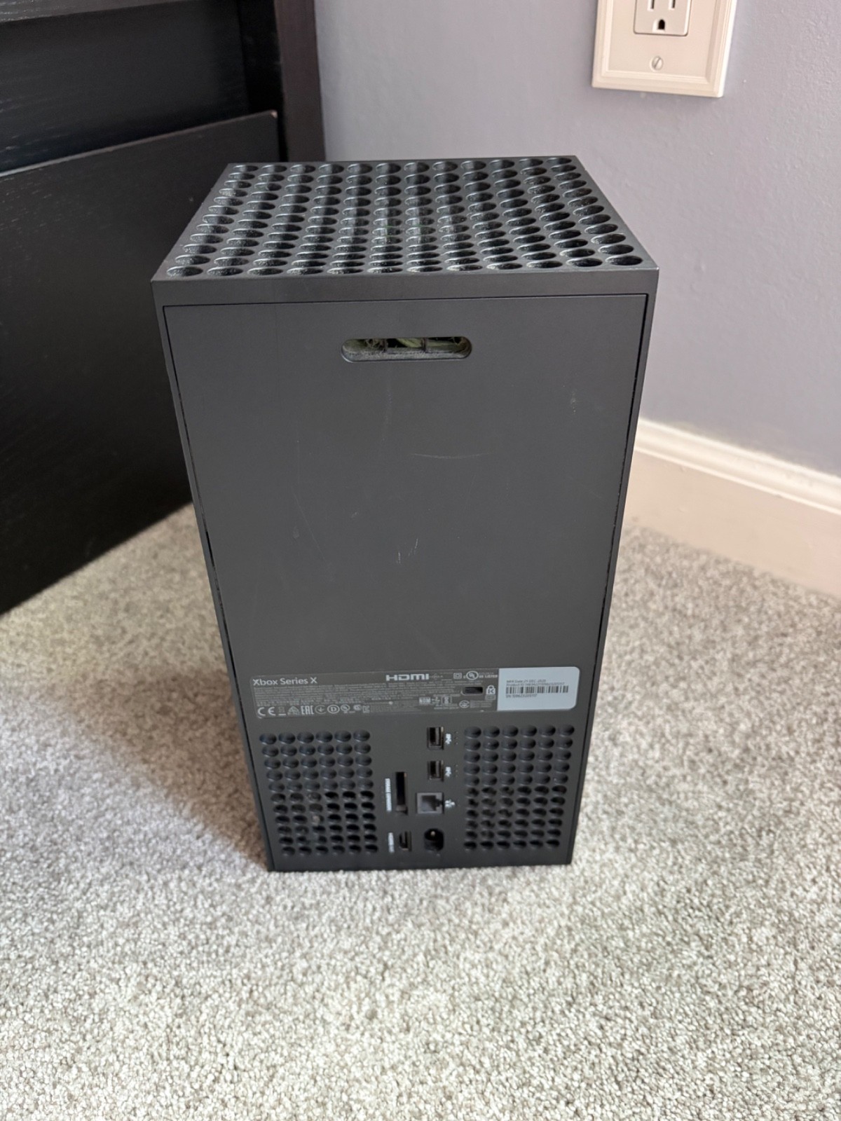 MICROSOFT XBOX SERIES X 1TB BLACK CONSOLE GOOD CONDITION HDMI CABLE POWER CABLE