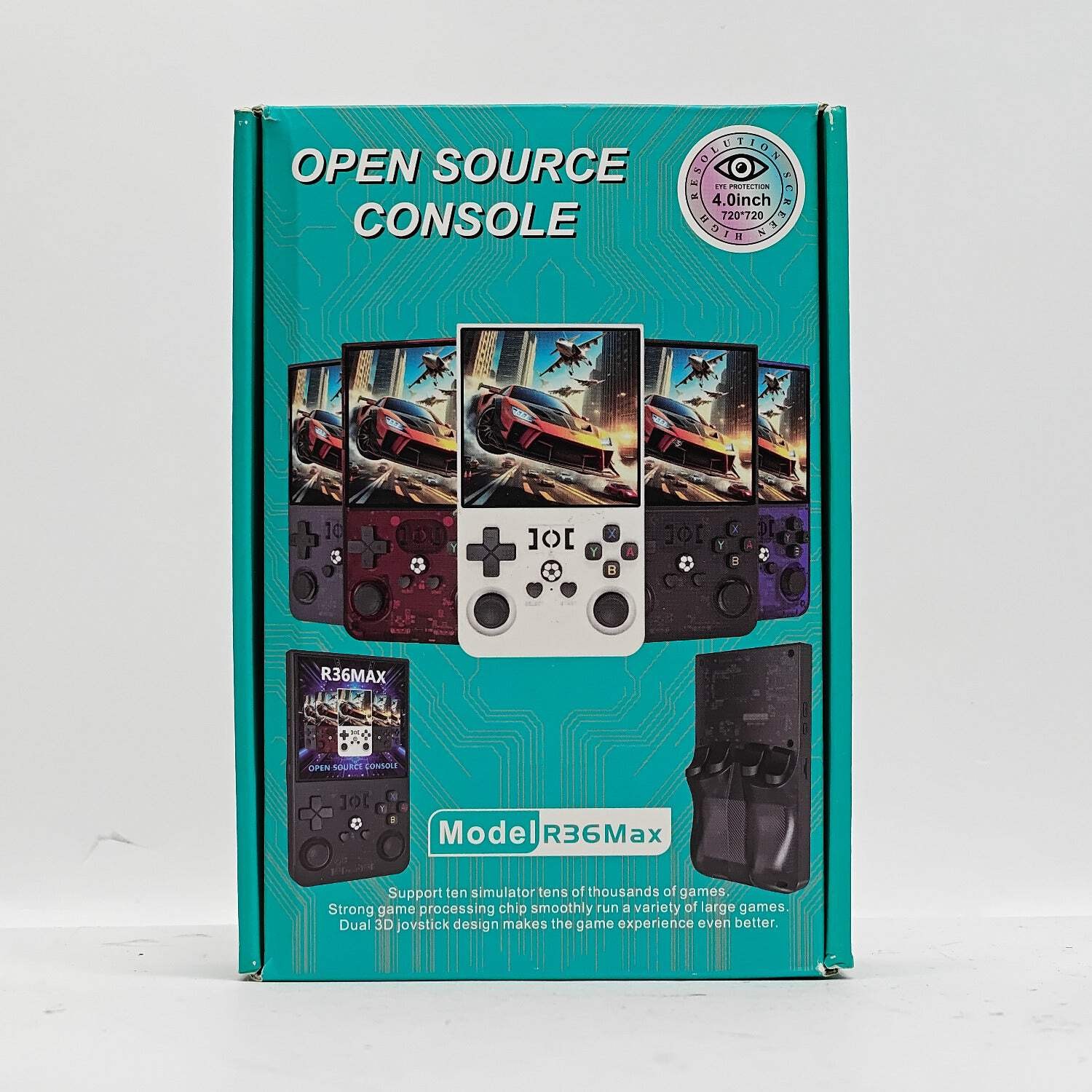 R36Max Open Source Console Retro Handheld Gaming Console 128GB White READ