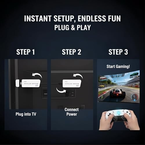Retro Wireless Gaming Console 128GB Storage, 23 Emulators, 20,000+ Games, Dual C