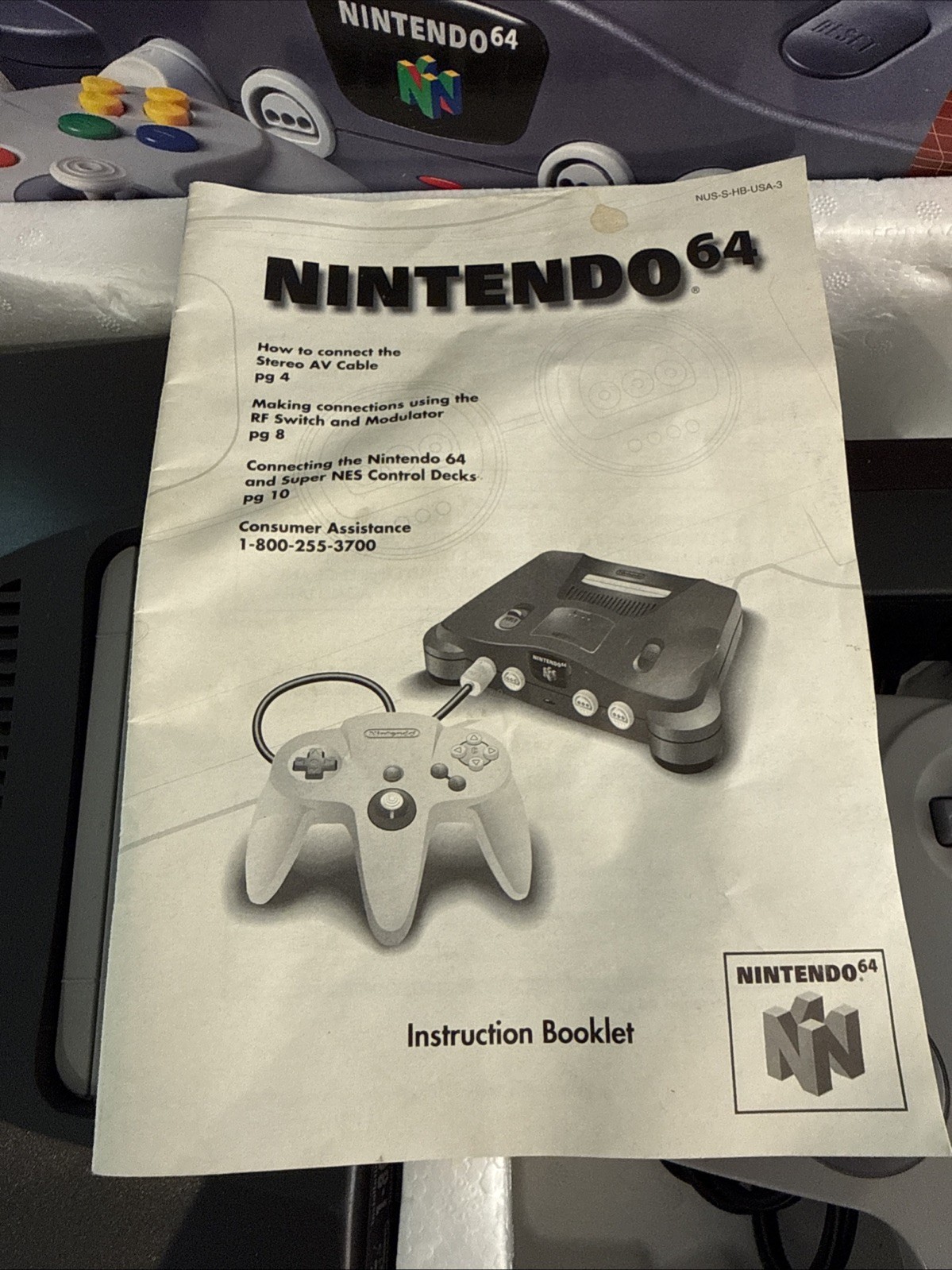 Nintendo 64 – (N64 System Console, 1996) – CIB W Manual – Tested/Works