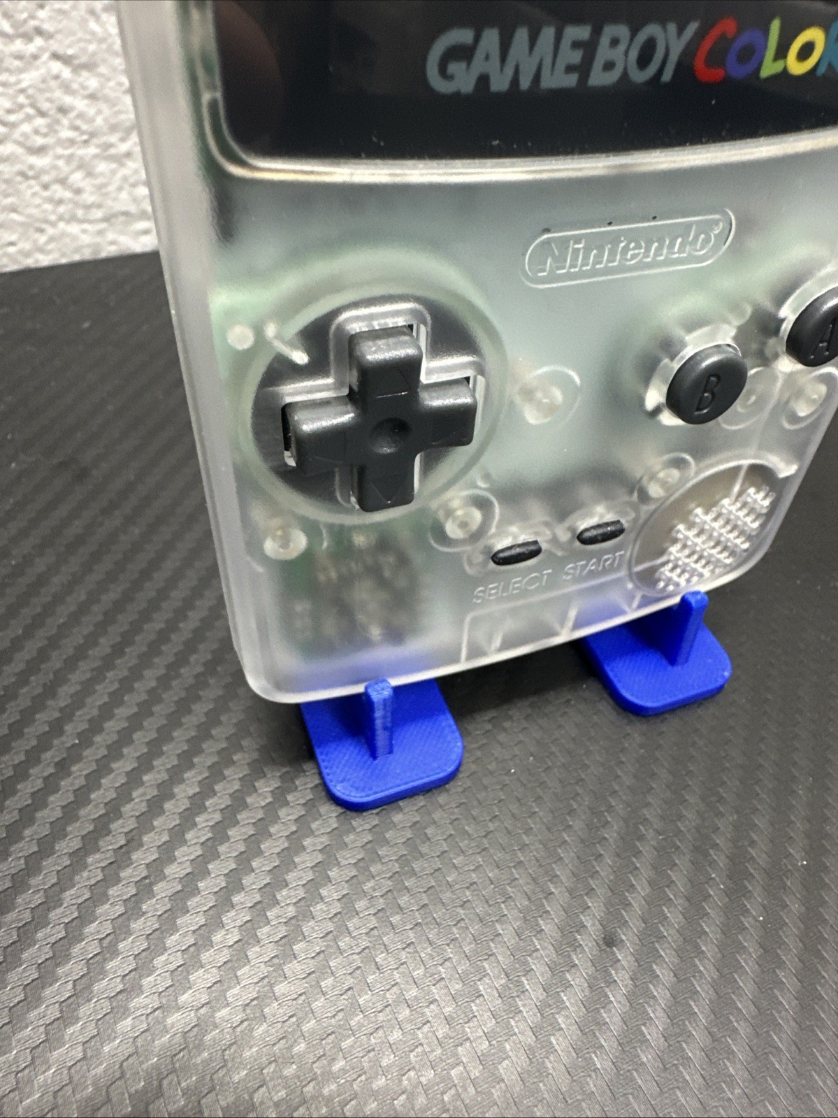 Nintendo Gameboy Color CGB-001 Transparent Clear Handheld System No Sound