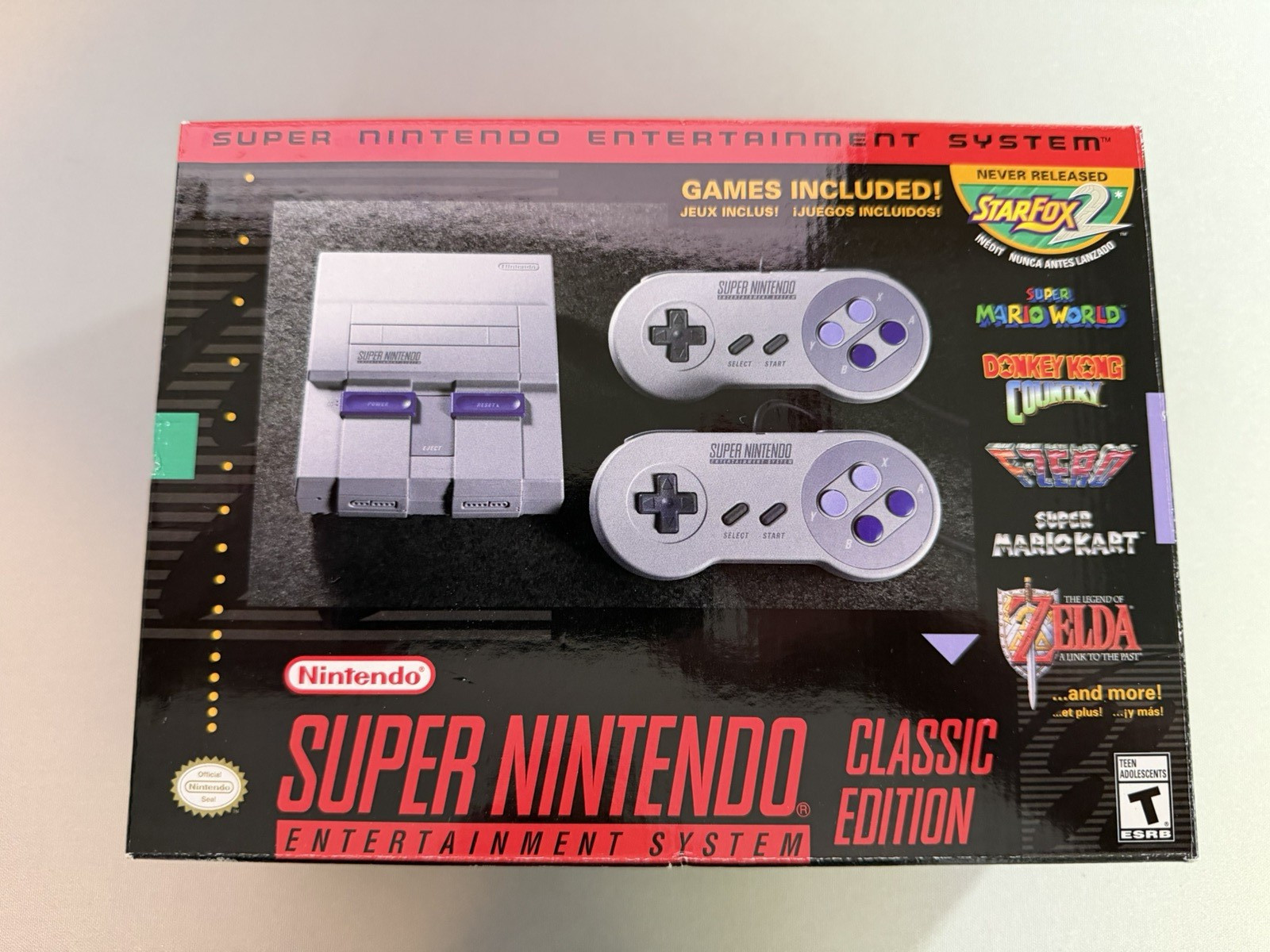 Nintendo Super NES Classic Edition Video Game Console – 2 Controllers, 21 Games