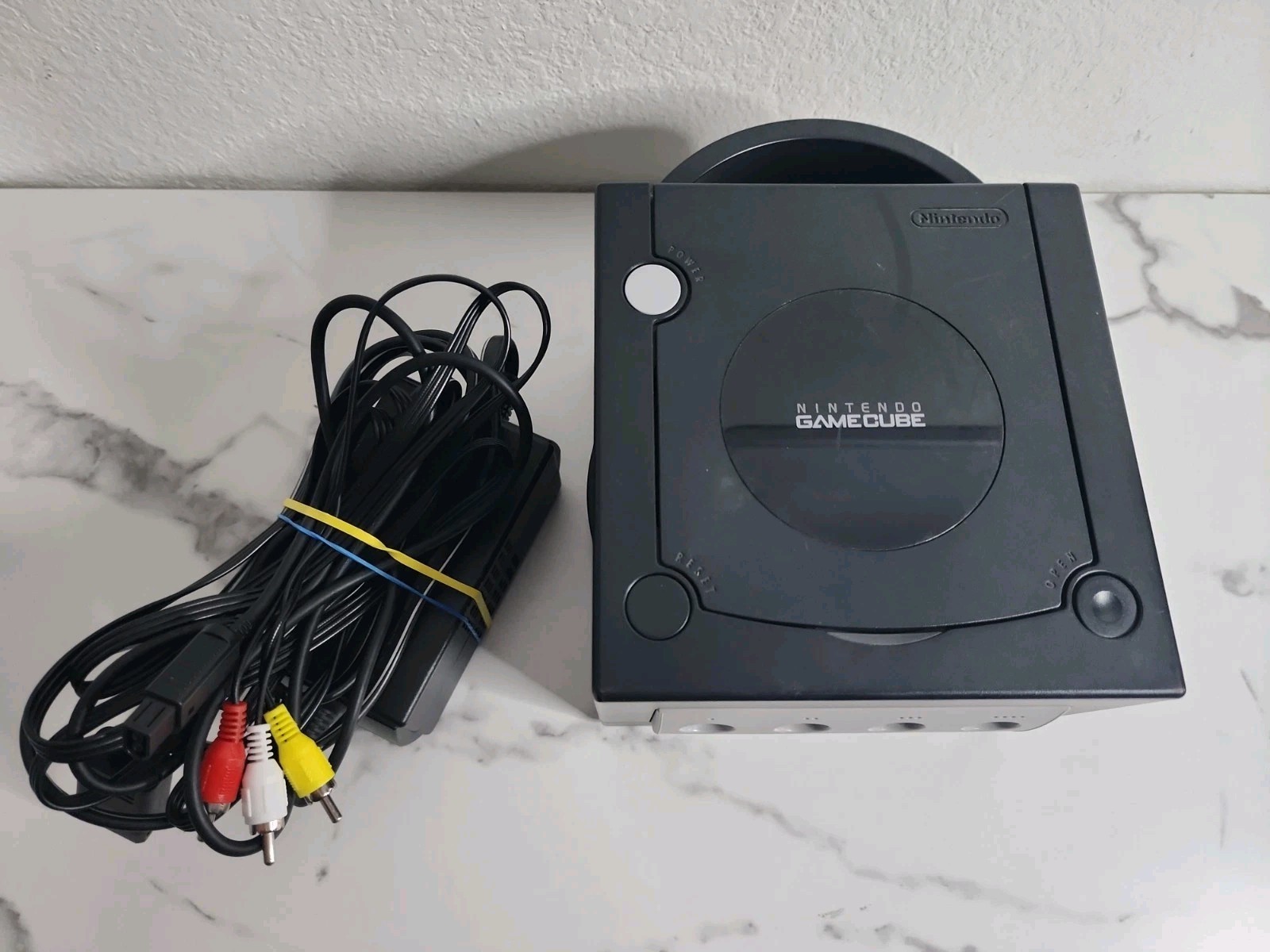 Nintendo DOL-101 GameCube Black – Cables, Console, And Memory Card Only