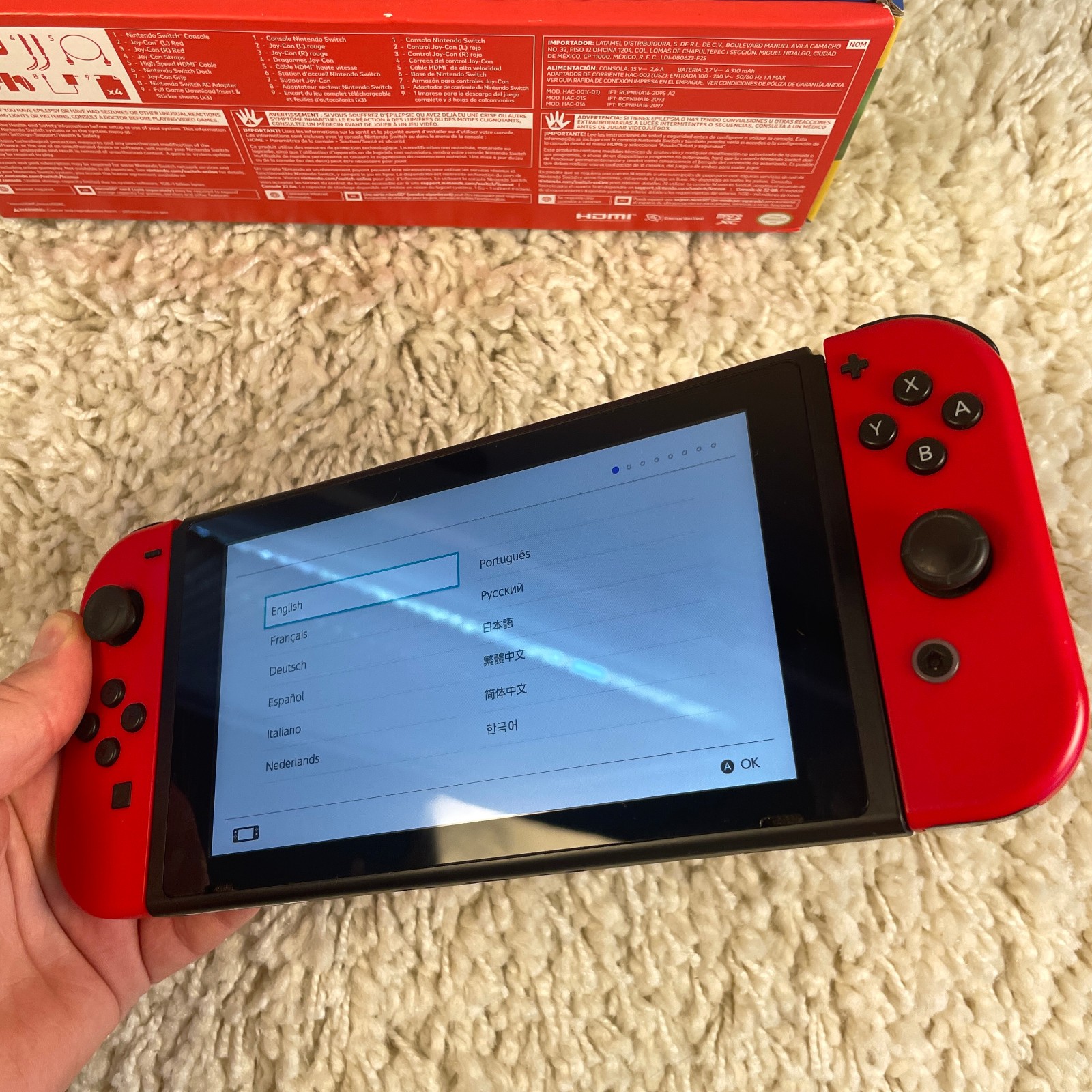 Nintendo Switch Mario Choose One Bundle Console No Code Complete in Box CIB