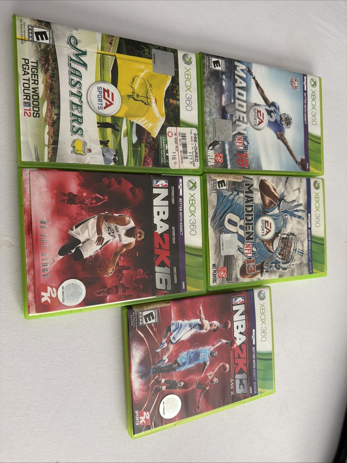 Xbox 360 Slim 250GB Console Bundle Controller 5 Games Tested and Working READ