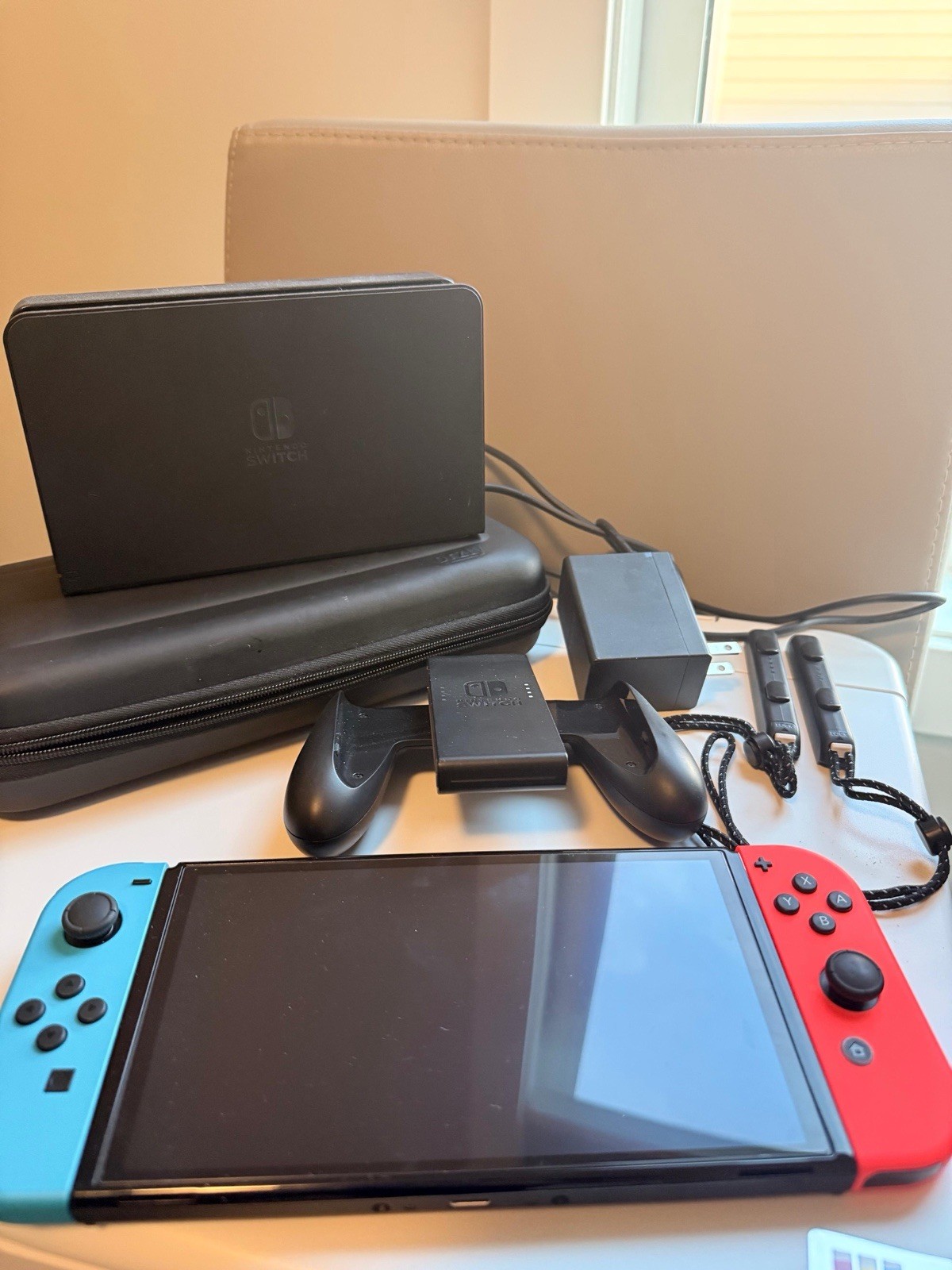 Nintendo Switch OLED Model HEG-001 Handheld Console – 64GB – Black/Neon Red/Neon