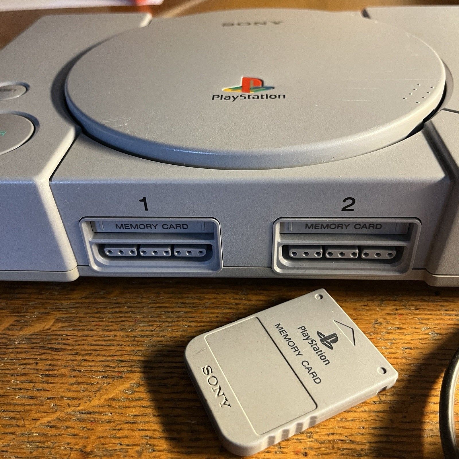 PlayStation 1 PS1 Console + Memory Card +Jet Moto Game Disc NO AV CORD Sony-9001