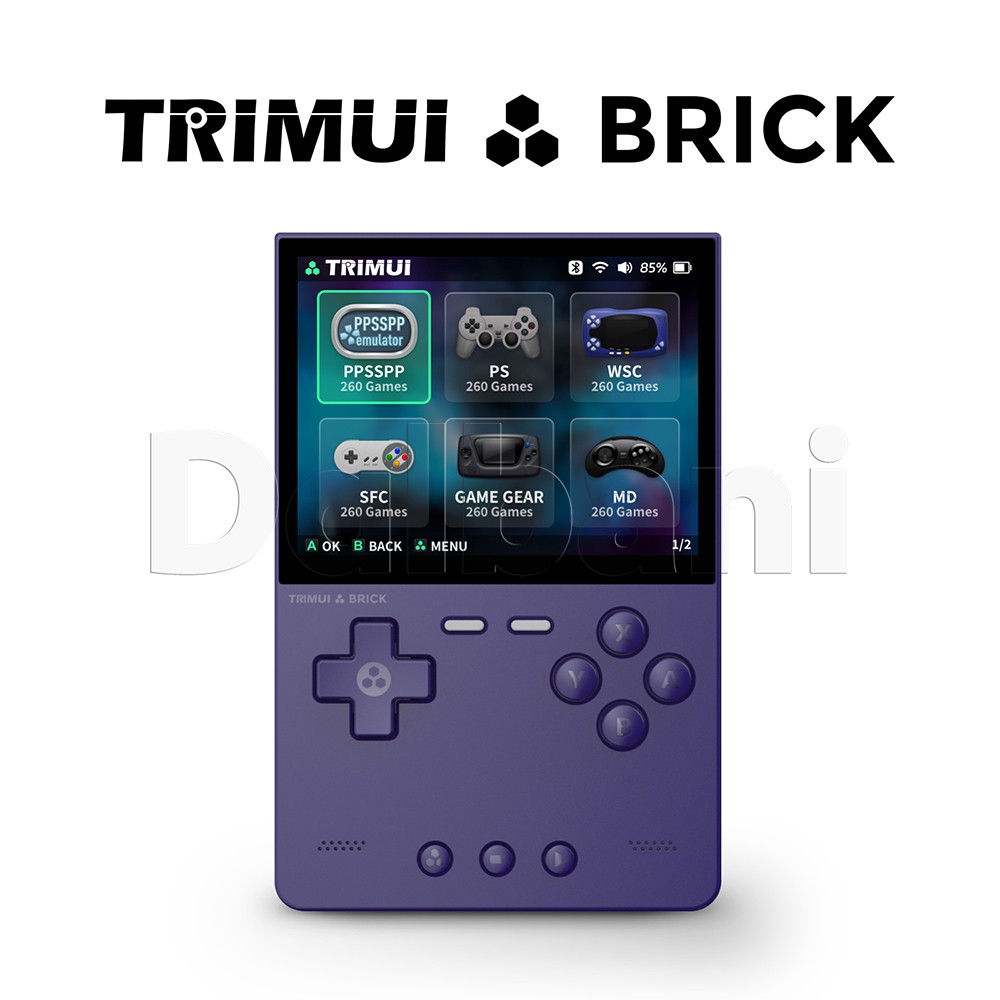 TrimUI Brick Purple Open Source Handheld Game Console with 64GB
