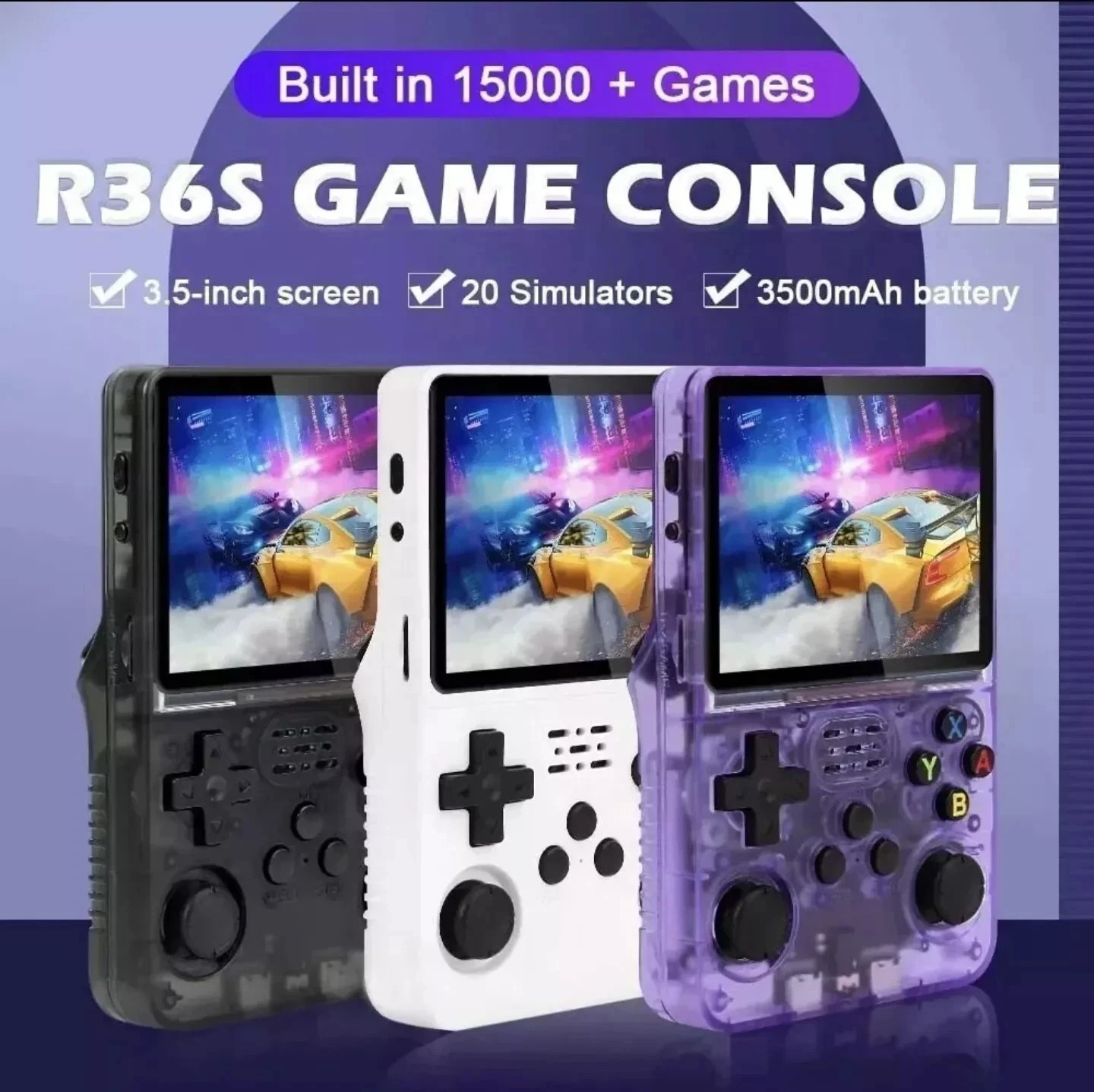 R36S Retro Handheld Video Game Console Linux 3.5″ IPS Screen 15000+ games NEW UK