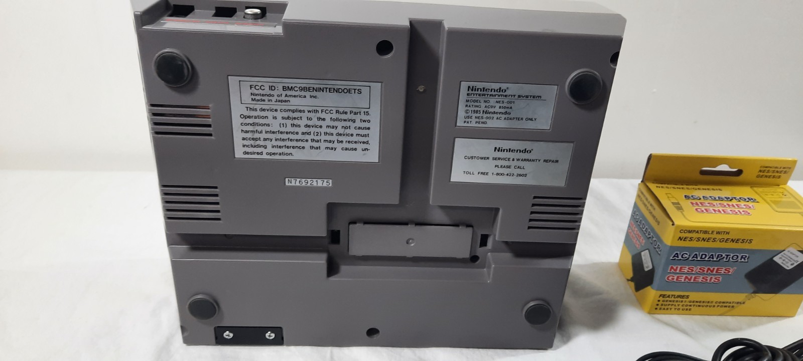 1985 Original NES With New 72 Pin con. 2 Original Controllers New P/S + Mario