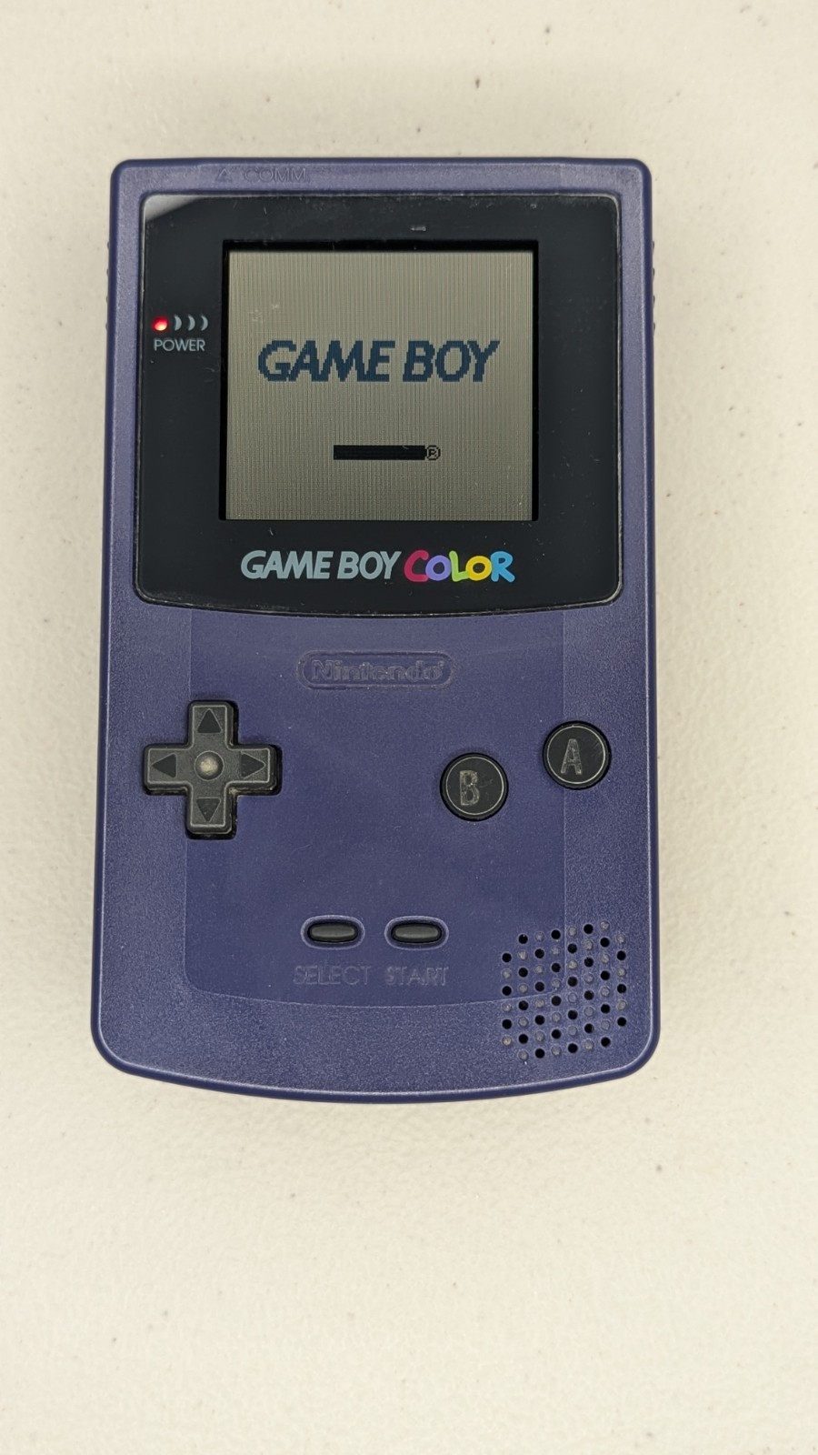 Nintendo Game Boy Color CBG-001 Purple w Poke’mon Trading Card Game, Tested