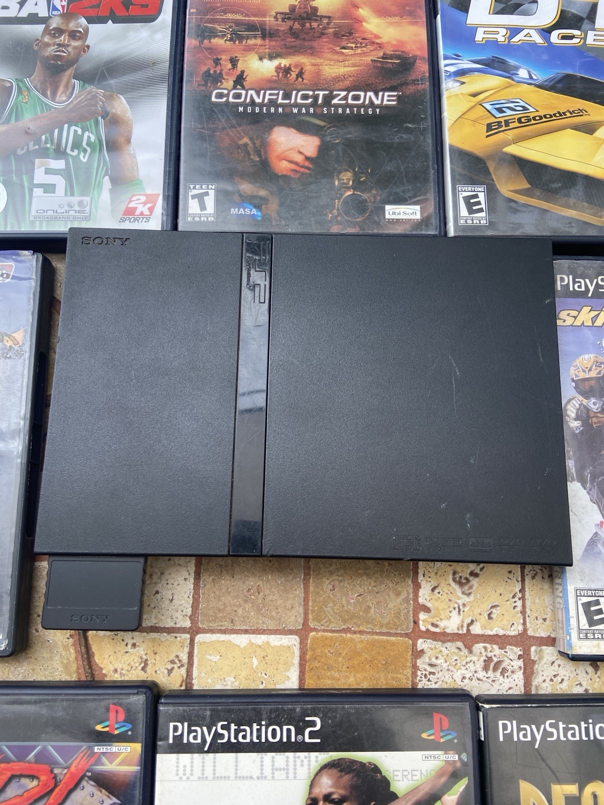 Sony PlayStation 2 PS2 Slim Console Bundle 29 Games Controller Tested & Working
