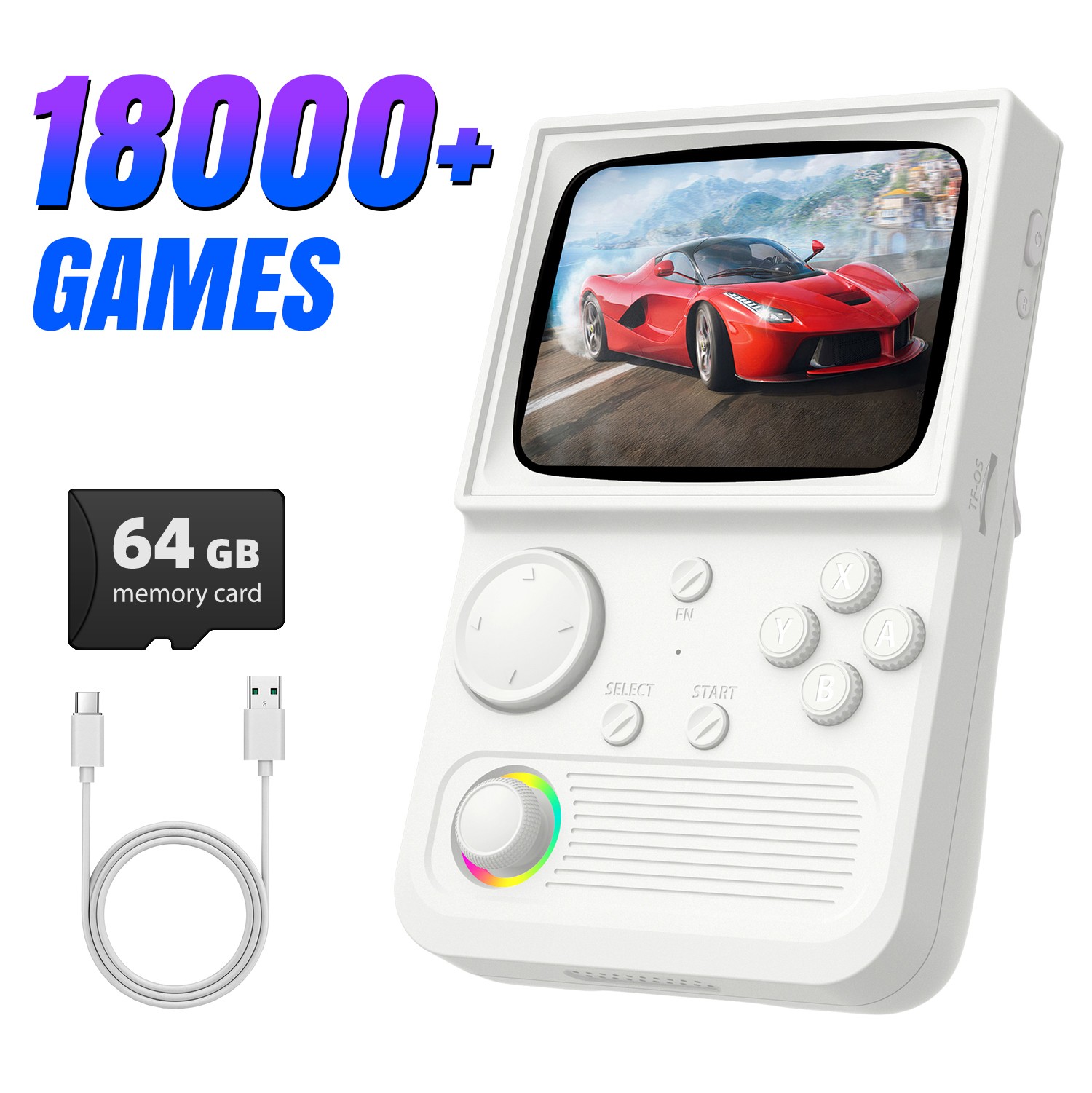 Retro TV Handheld Game Console 3.5» IPS Screen 22000