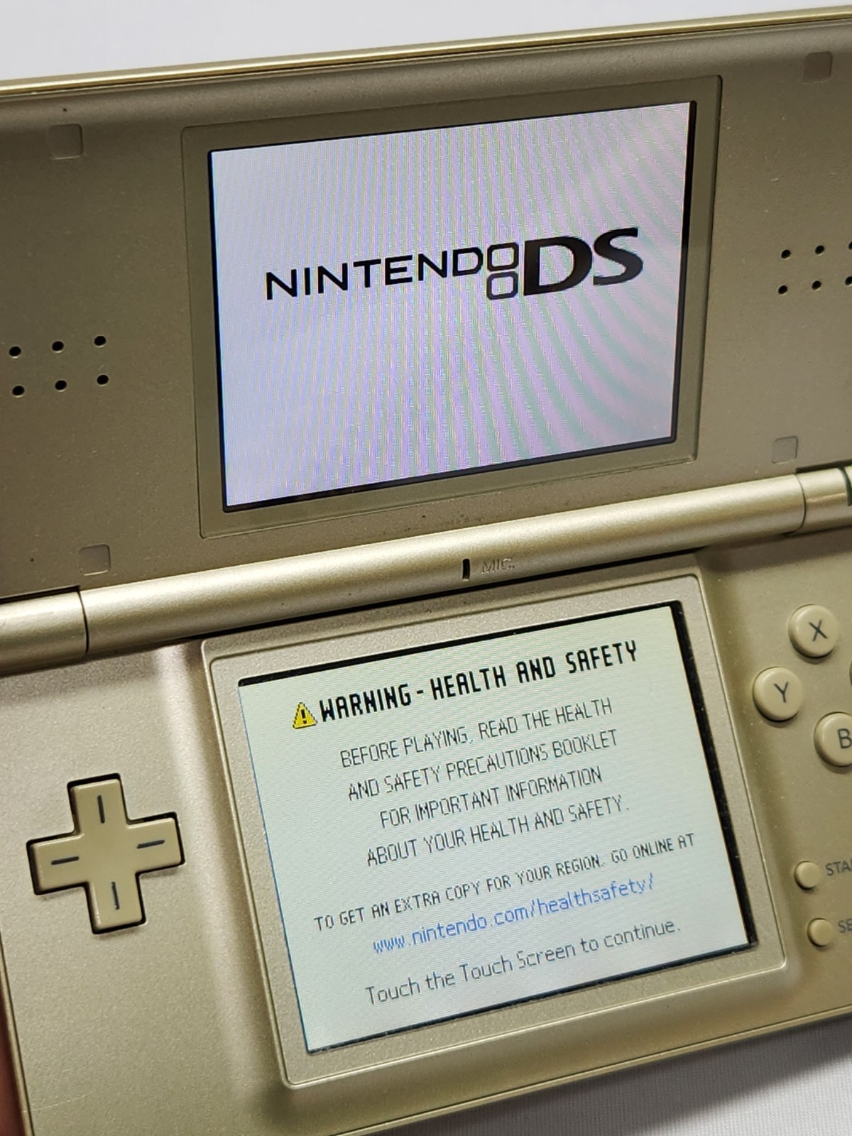 Nintendo DS Lite Gold Zelda Edition Handheld Console w/ Triforce Logo