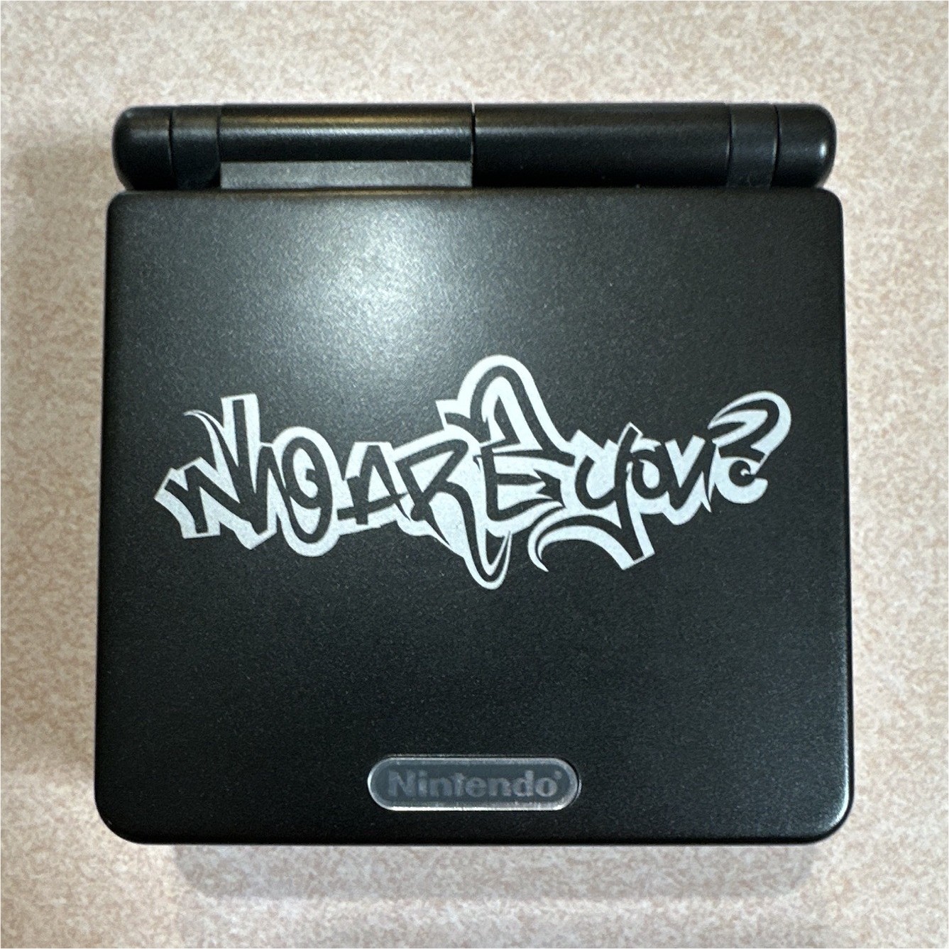 Nintendo Game Boy Advance SP AGS-001 Black Handheld Console 2002 Headphone Jack