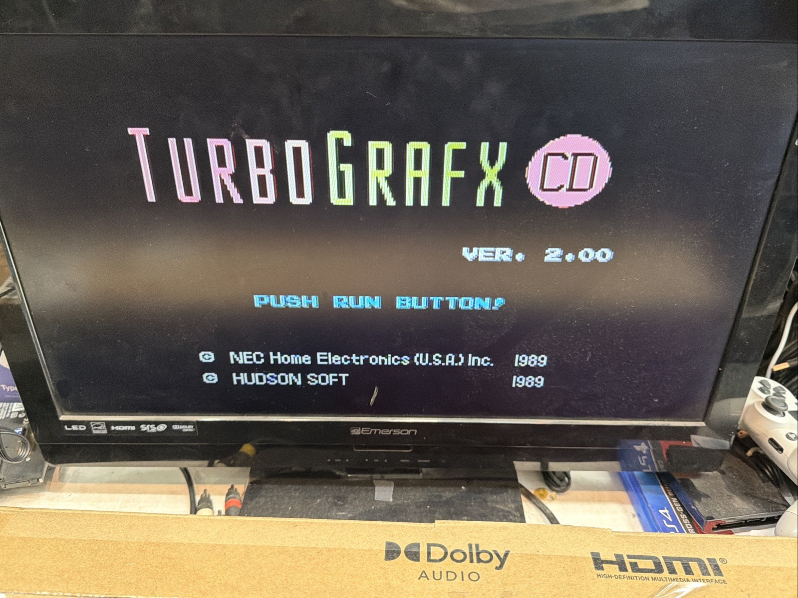 TurboGrafx-16 + TurboGrafx-CD CD System Turbo Tap Console TurboGrafx Case (READ)