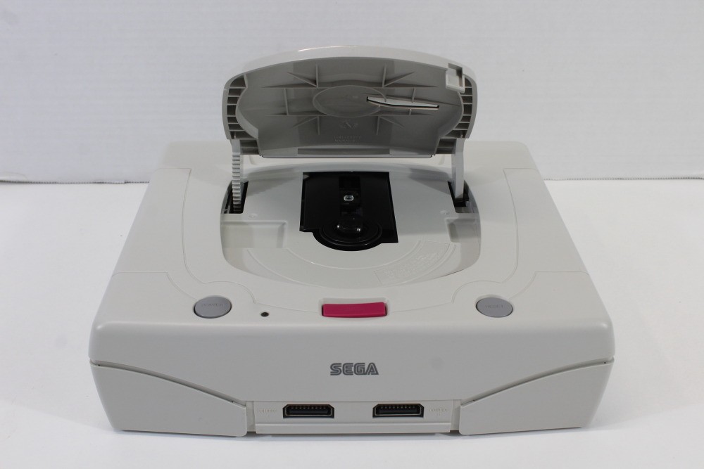 SEGA Saturn White Console Controller x2 AC AV HST-3220 SS Japan WORKING #1 A VG