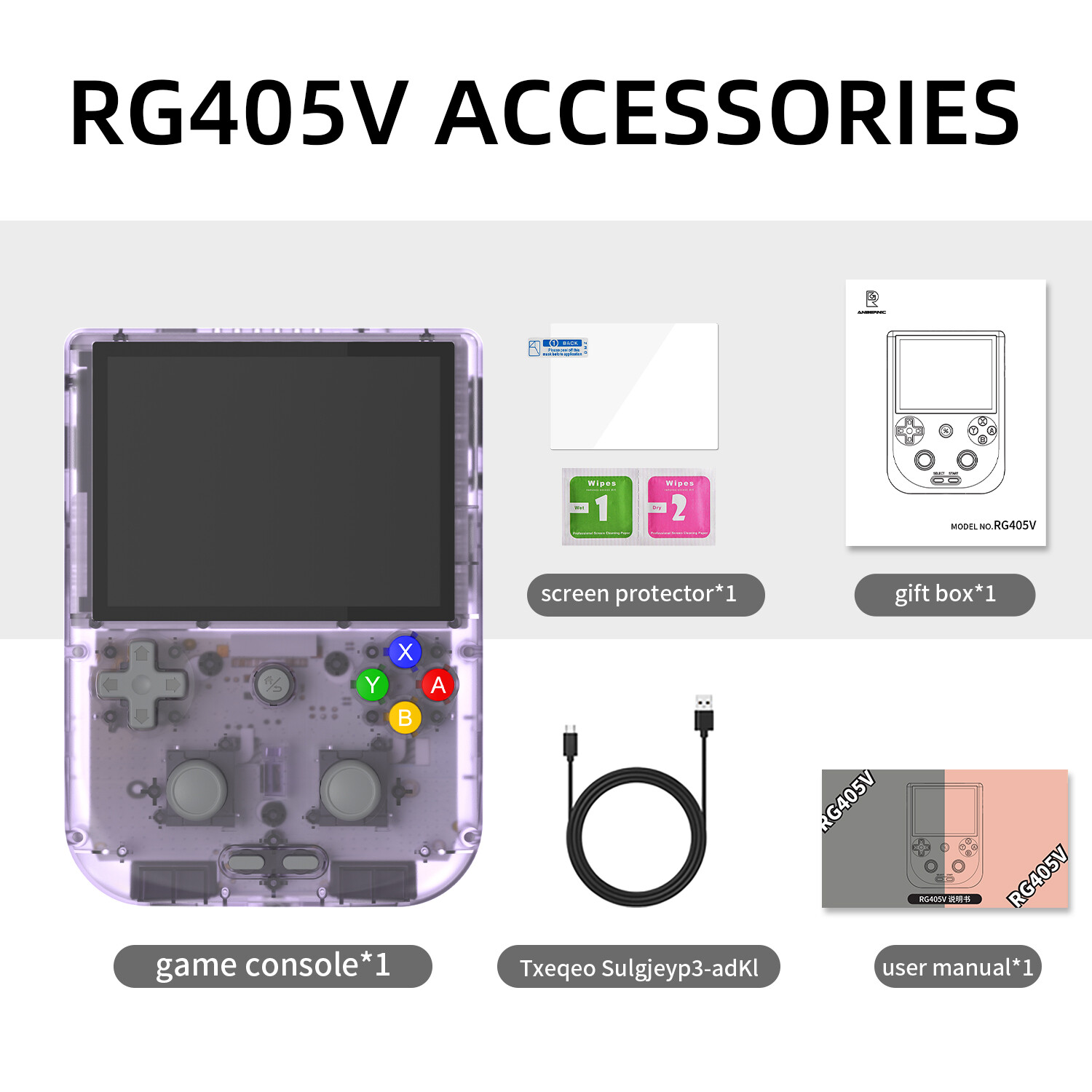 New RG405V Handheld Game Console 4.0 Screen Android 12