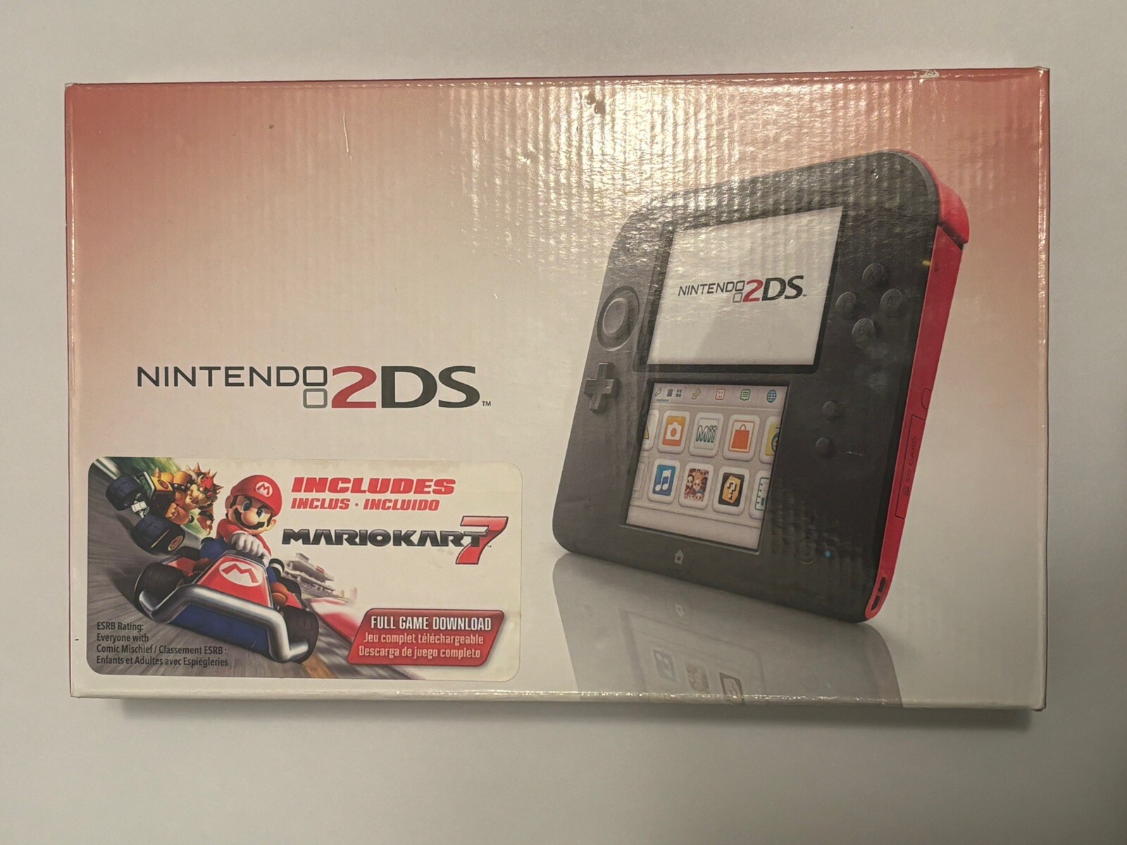 Nintendo 2DS-Crimson Red w/Mario Kart 7 Brand New Factory Sealed