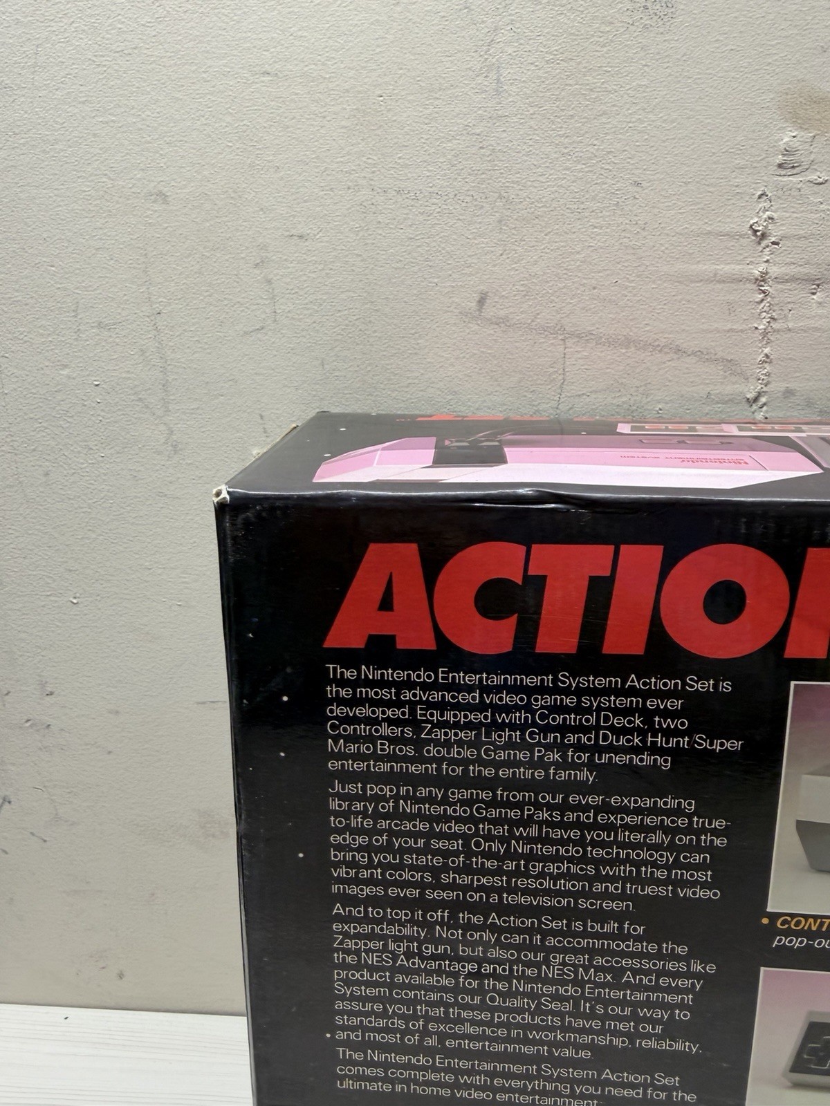 Nintendo NES Action Set Console With Box No Manuals
