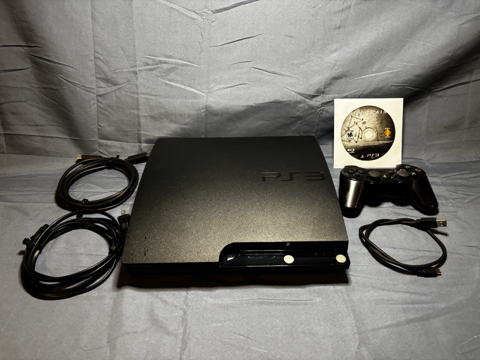 Sony PlayStation 3 – PS3 Slim 250GB Console – Charcoal Black Complete Bundle