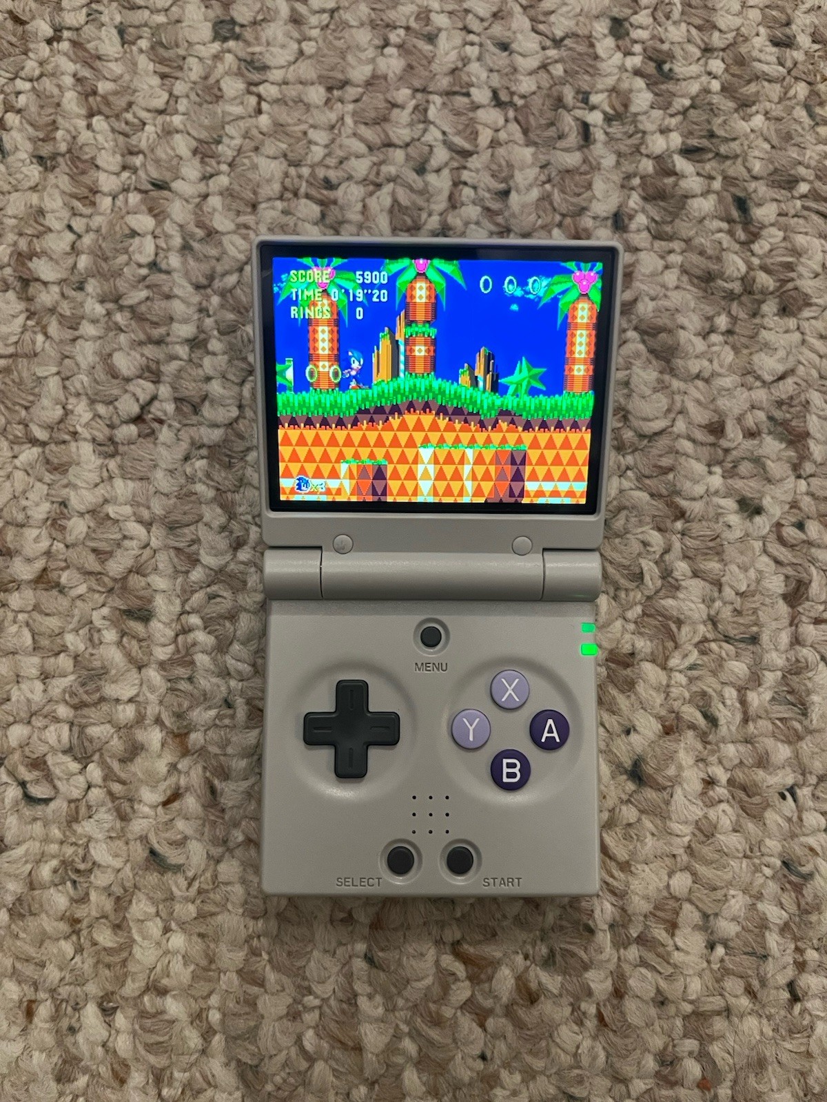 Miyoo Mini Flip Grey SNES Retro Gaming Handheld Console 64G New/Complete OnionOS