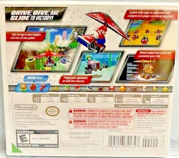Mario Kart 7 Nintendo 3DS (Multiplayer, 2011 Car/Kart Racing) Brand New Sealed