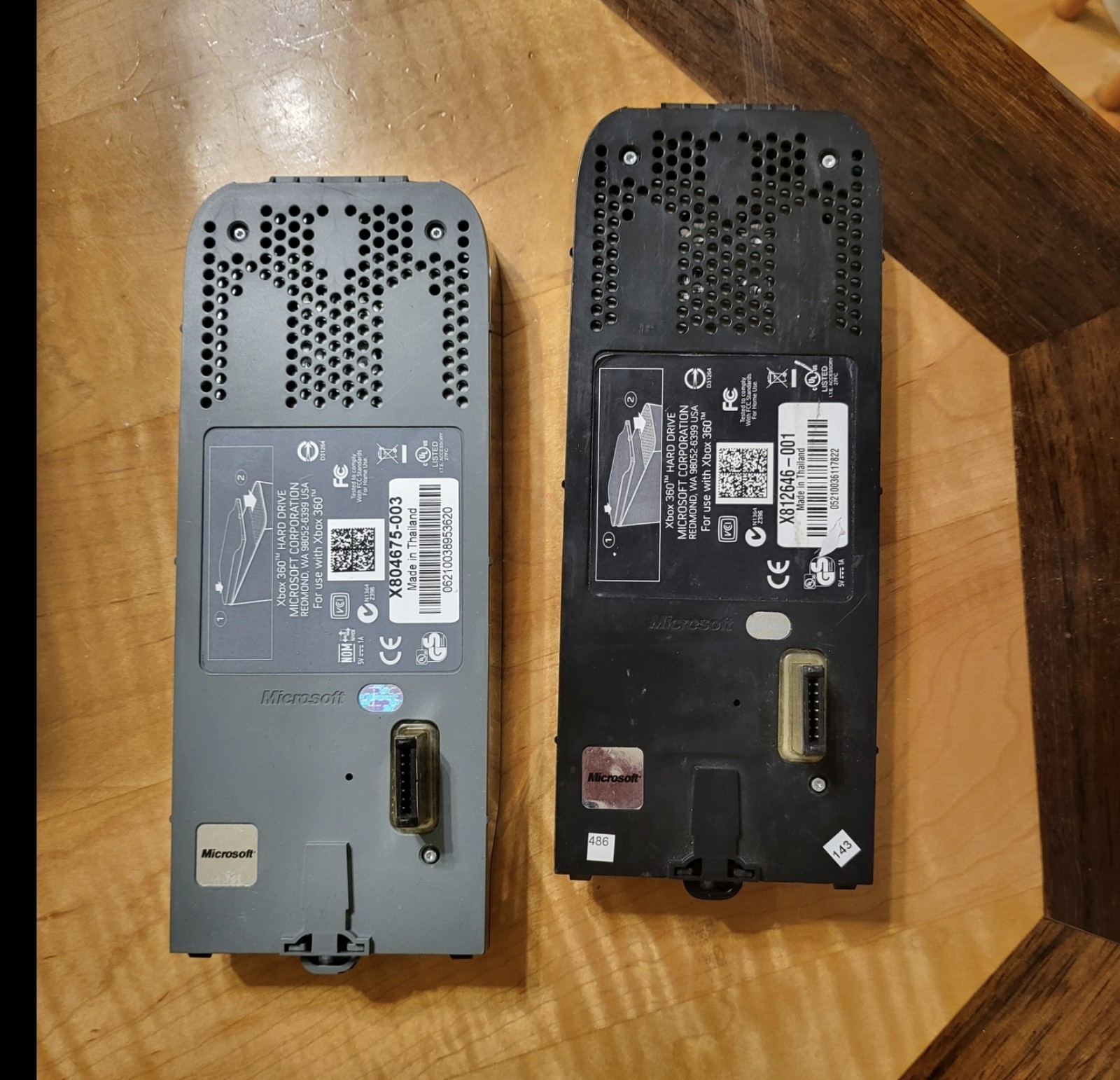 Two Hard Drives – Microsoft Xbox 360 120GB and 20GB