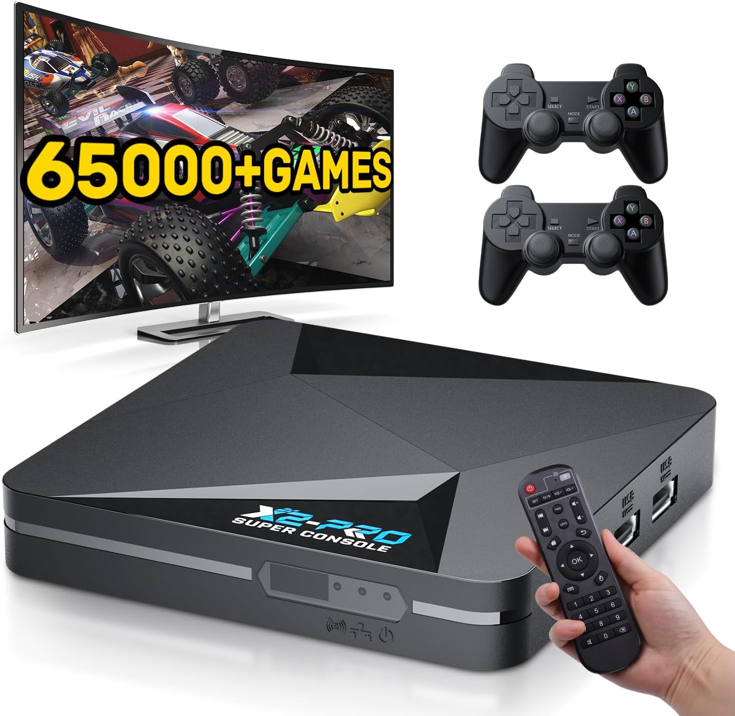 Retro Gaming Console with 65,000+ Classic Games,Super Console X2 PRO Video Game