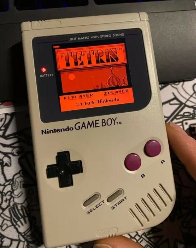 Restored Original Nintendo DMG-01 GameBoy W/ IPS v4 Backlit LCD Screen Game Boy