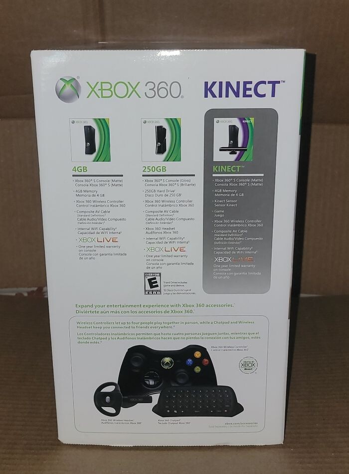Microsoft Xbox 360 Slim 4GB Black Console with Kinect 10 Games See Listing