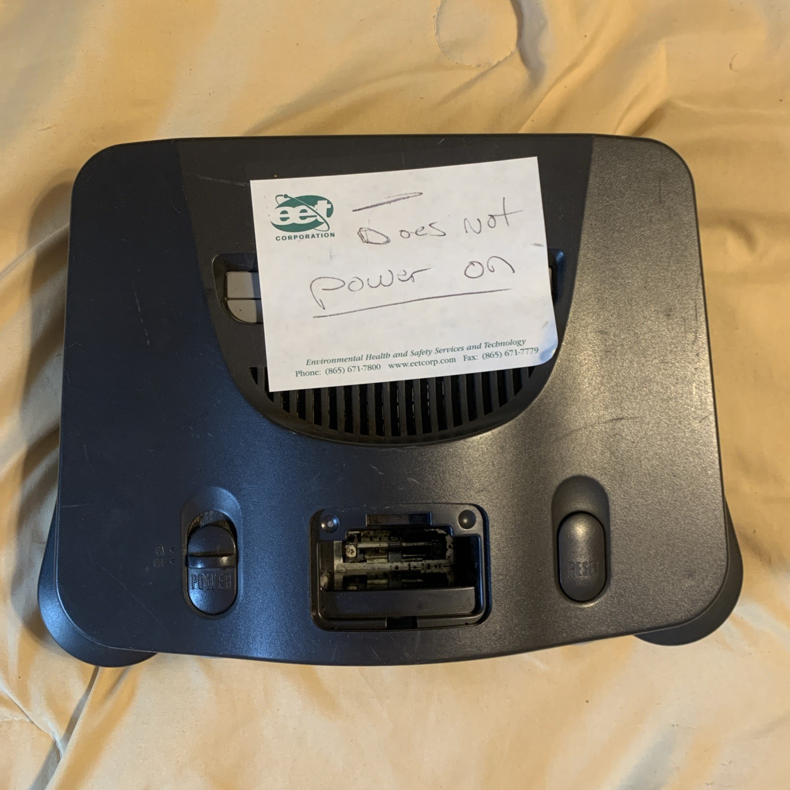 Nintendo 64 N64 Console Only For Parts or Repair *NO POWER