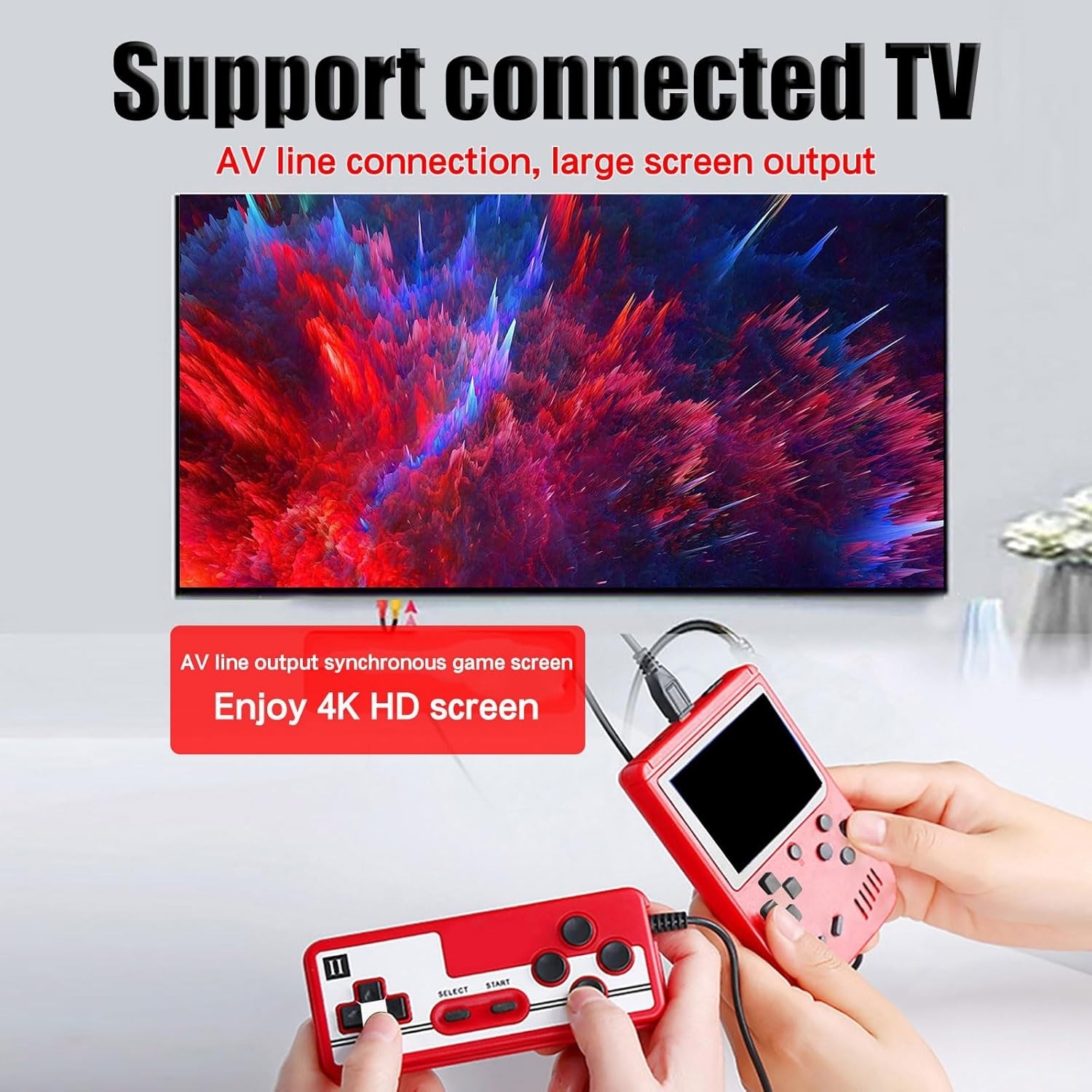 Built in 500 Classic Games Handheld Retro Video Game Console Double Game Gift US