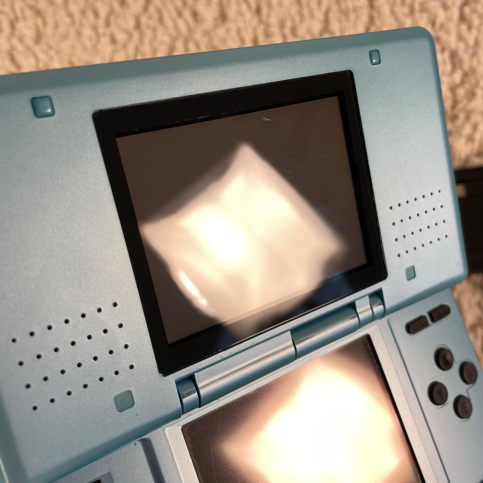 Nintendo DS Original OG Turqoise Blue Handheld Console NTR-001 Tested