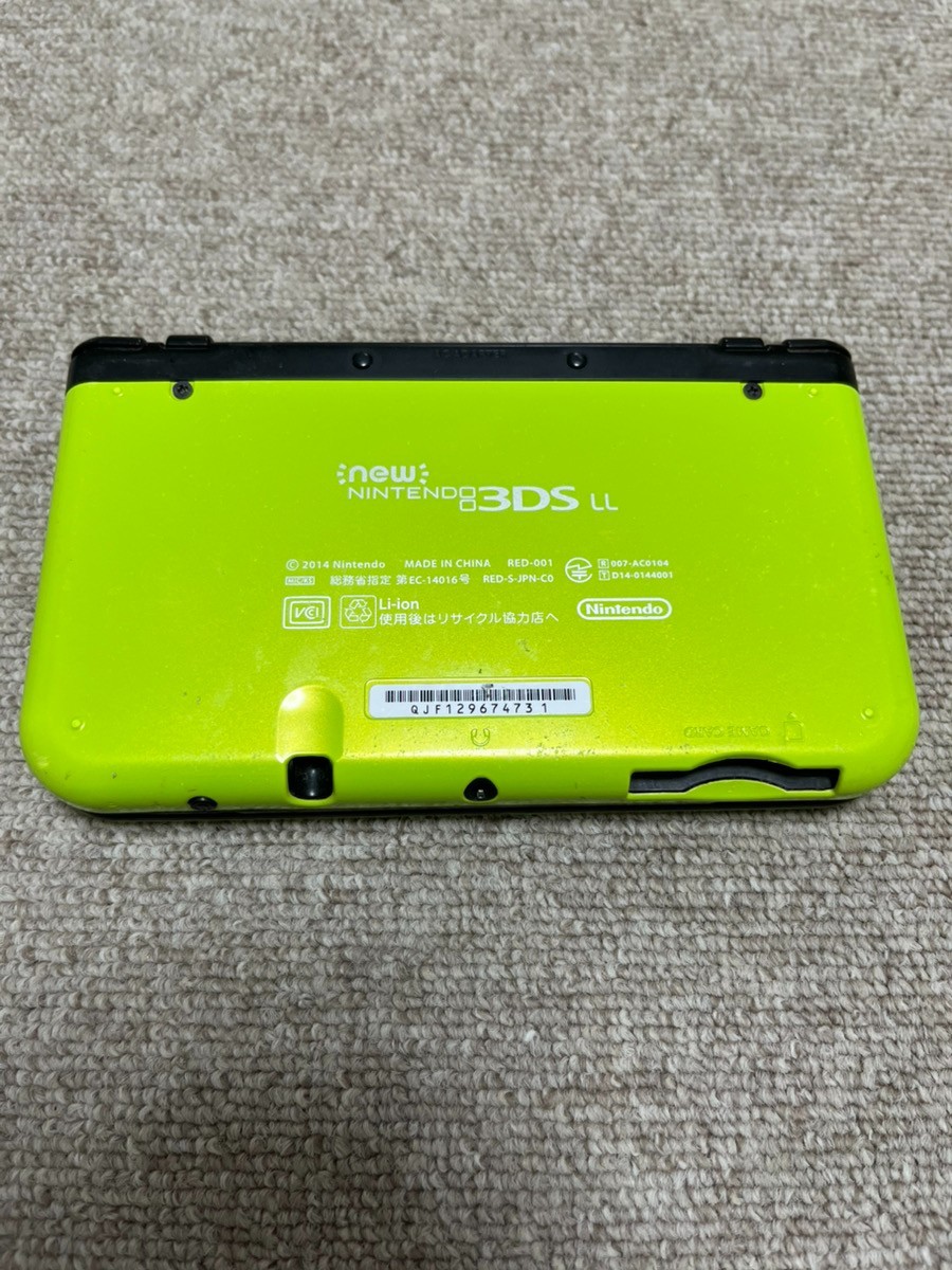 New Nintendo 3DS XL LL Black Lime Console region Japanese B816