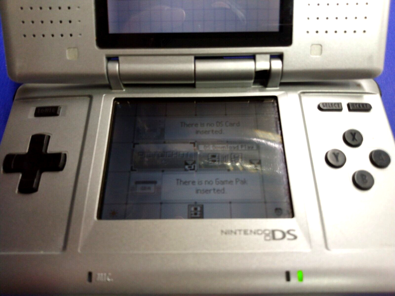 Nintendo DS Original Console – Titanium Silver – With 3 Games WORKS – READ! V9