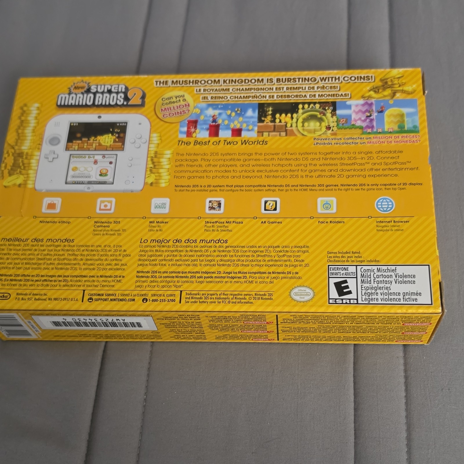 Nintendo 2DS Super Mario Bros. 2 Bundle Red/White Wi‑Fi Internet Browsing