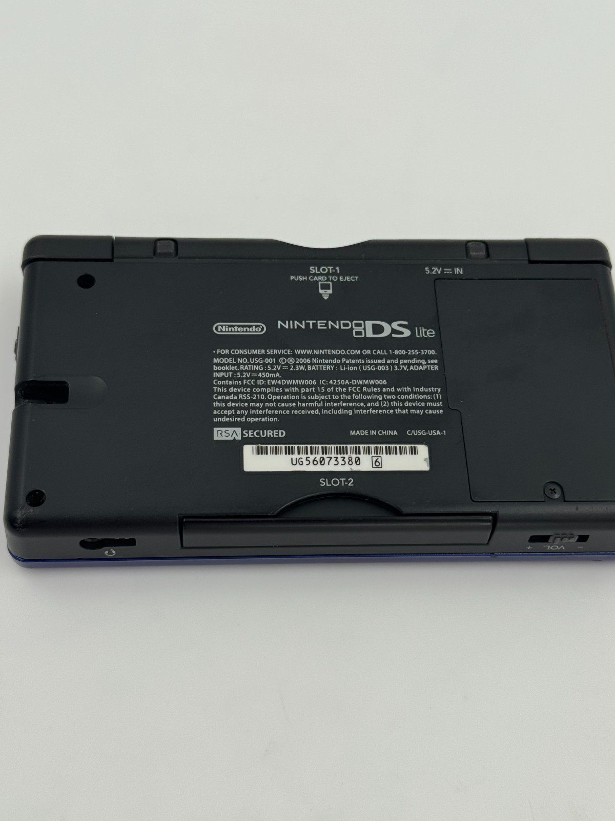 Nintendo DS Lite Cobalt Blue Black Console Bundle Charger Stylus Mario Kart DS