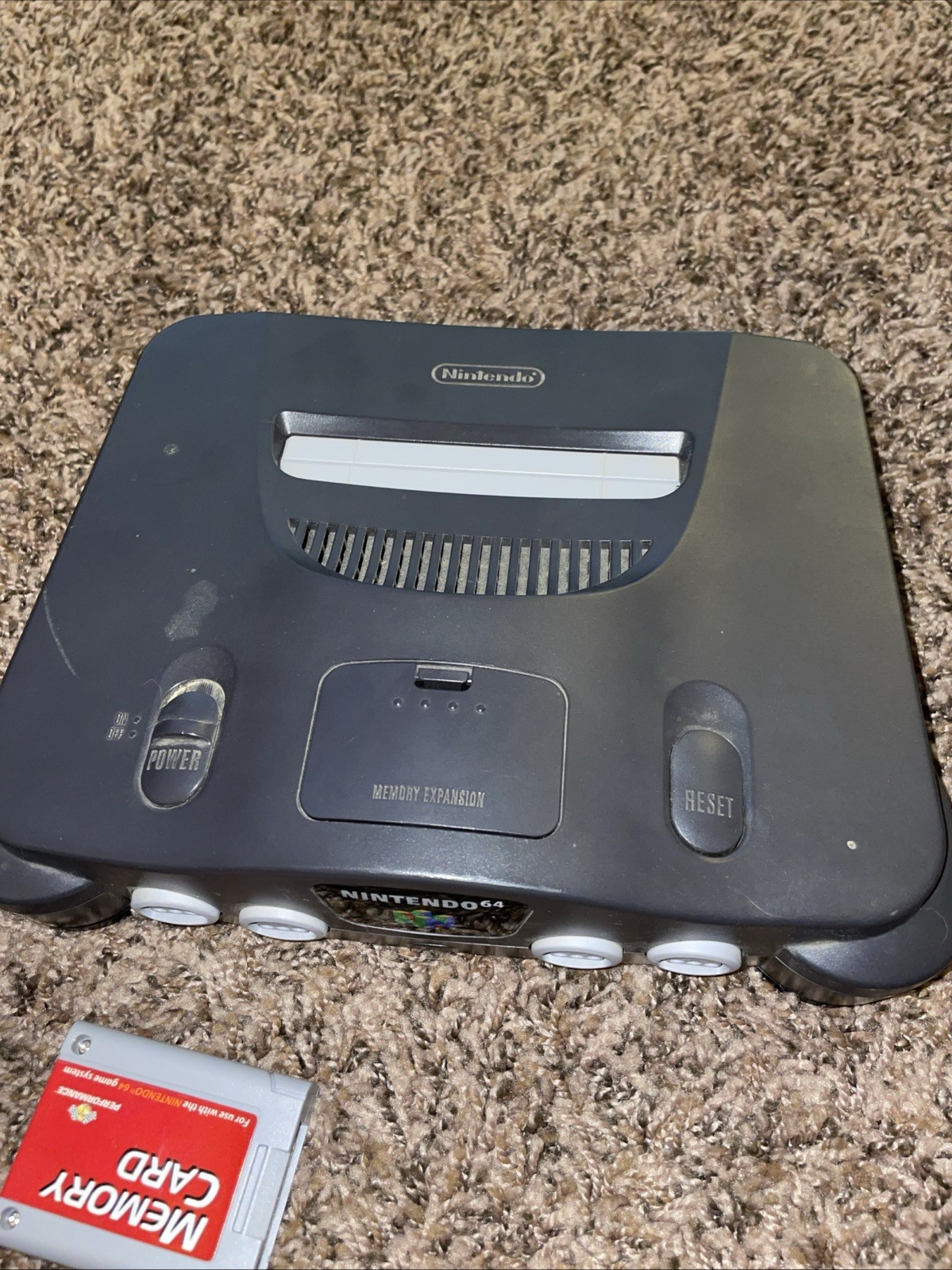 NINTENDO N64 CONSOLE NUS-001 WITH 1 CONTROLLER & CABLES – TESTED