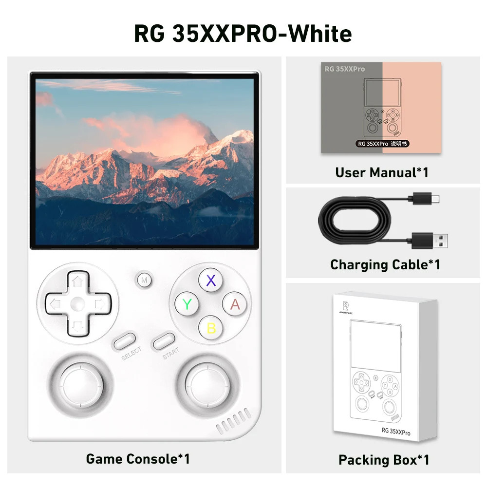 RG 35XXPRO 64 Bit Handheld Game Players 3.5» IPS Screen Linux System Video Game