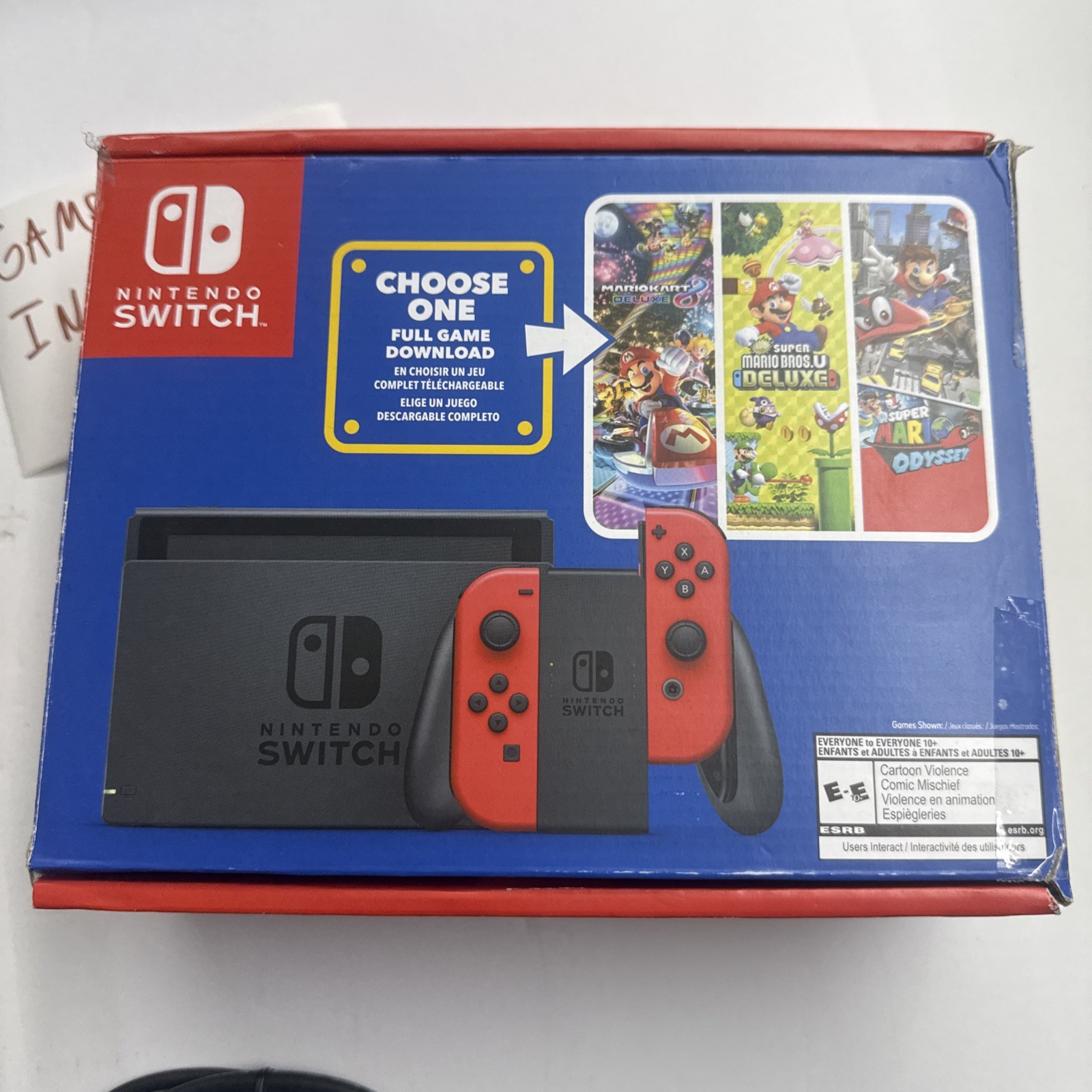 Switch – Nintendo Mario Choose One Bundle 32GB Console – Black Red ***NO GAME***