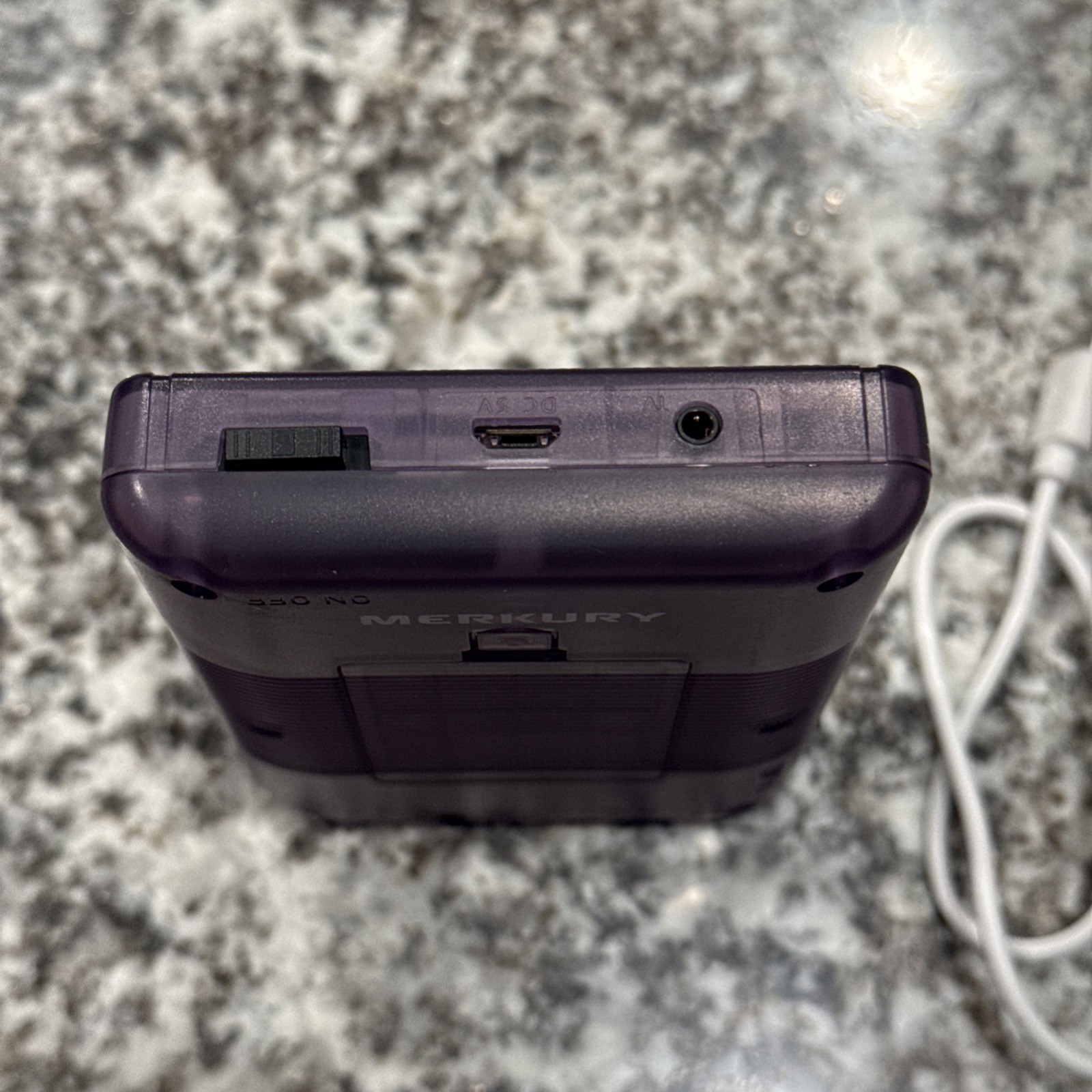 Merkury MI-PGC01 Purple Clear Handheld Video Game Console Rechargeable Battery