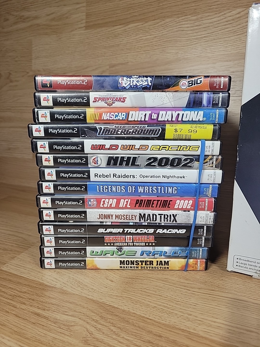 Sony PlayStation 2 Slim Console Bundle With 28 Games and Box READ!