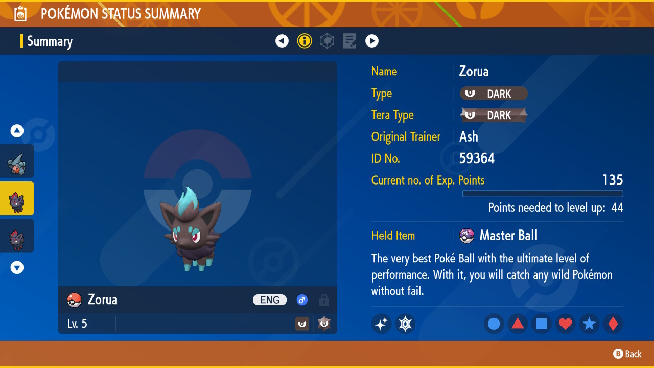Pokemon Violet & Scarlet Zorua 6IV Trained 🌟Shiny🌟 & Non Shiny Home
