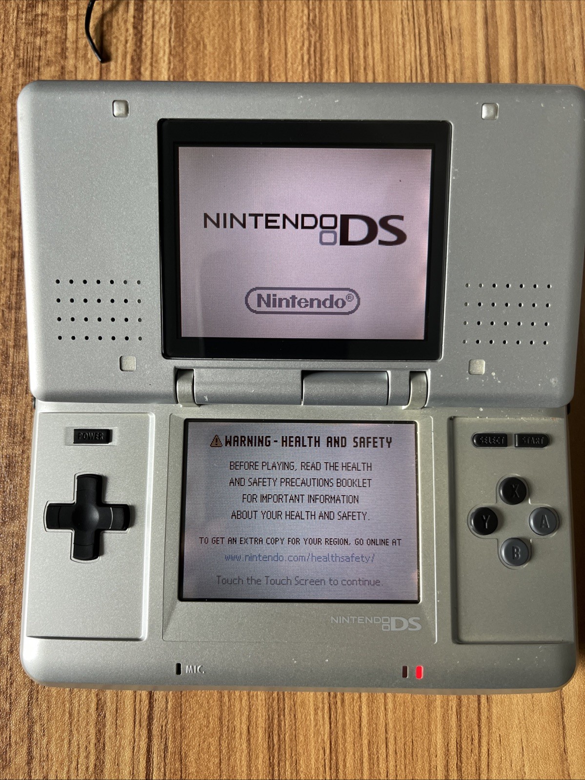 Nintendo DS Original Silver Console Bundle 9 Games Metroid Yoshi Mario 64 AS IS