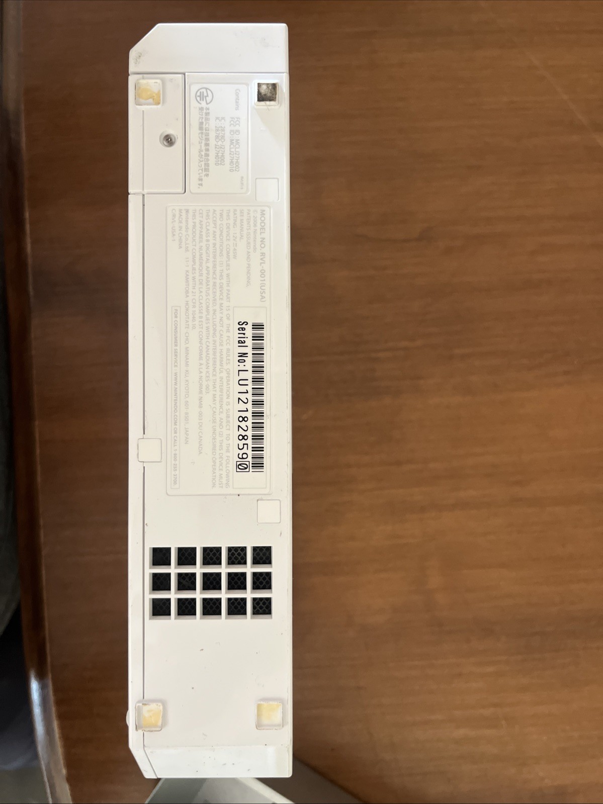 Nintendo Wii RVL-001 512 MB Home Console – Works- No Power Cord Or Controllers