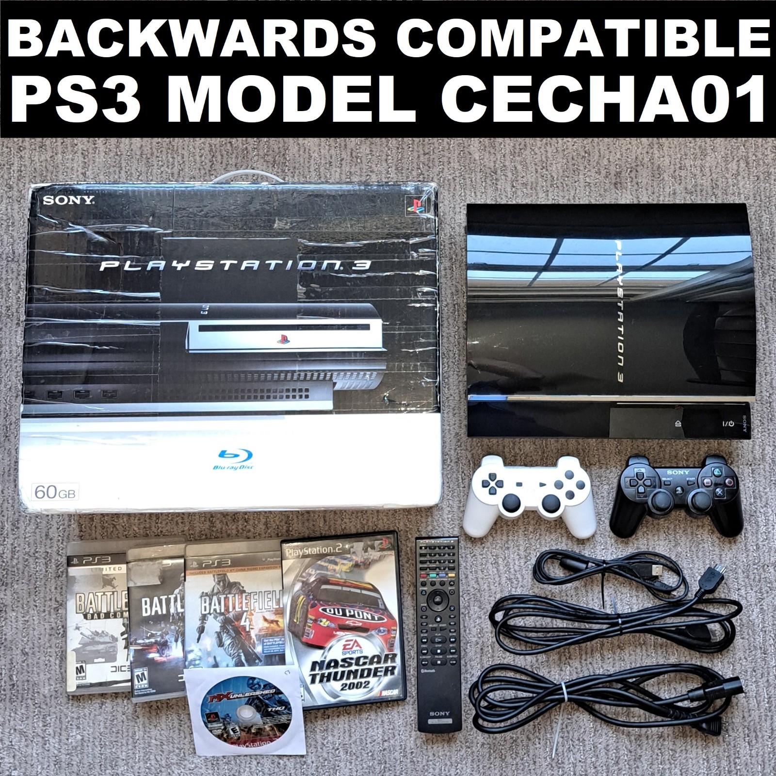 Sony PlayStation 3 250GB Console PS3 CECHA01 Backwards Compatible READ PS2 ISSUE