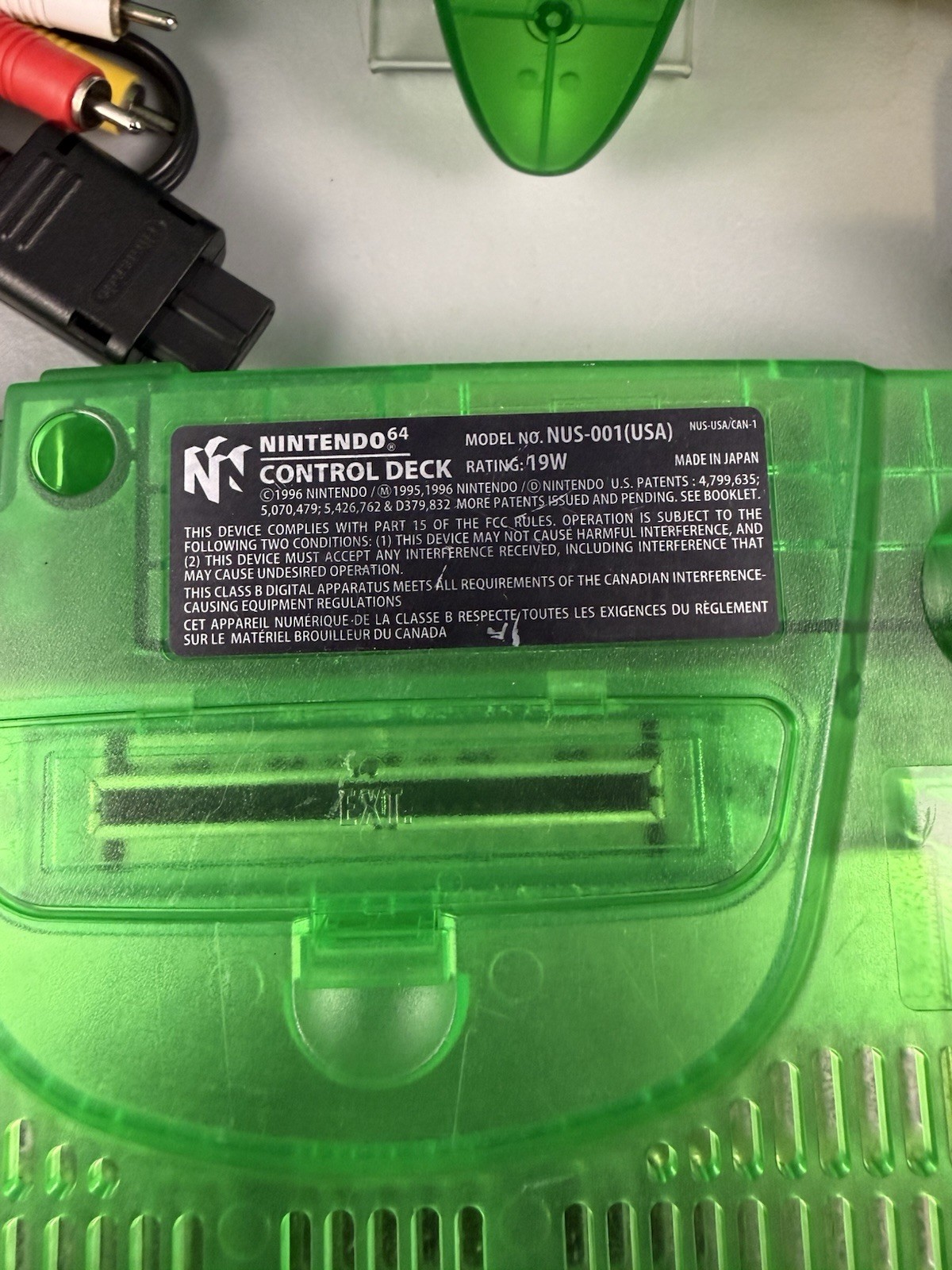 N64 Funtastic Jungle Translucent GREEN Nintendo 64 Gaming Console Excellent Cond