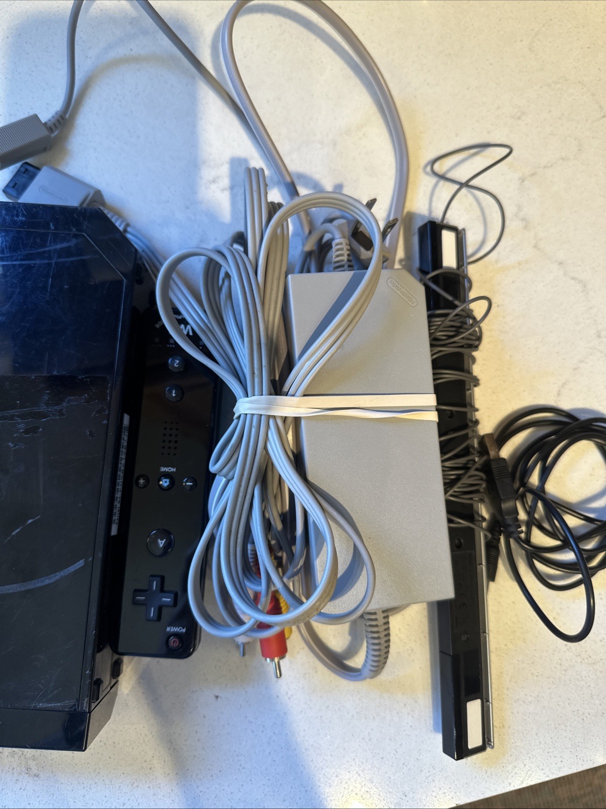 Nintendo Wii Console System, Black RVL-101 (USA) Console & Cords Tested Working