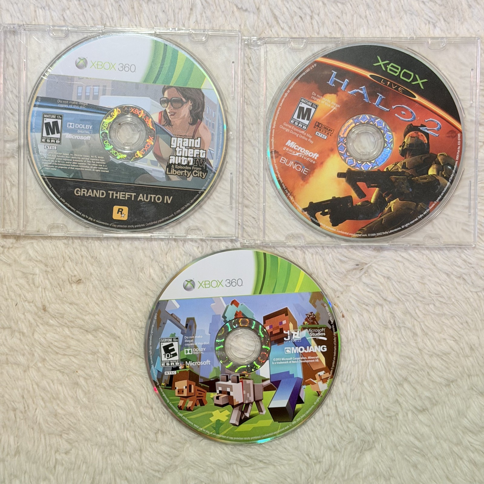 Xbox 360 Console 60gb Bundle 5 Games Kinect Wireless Adapter Controller Tested